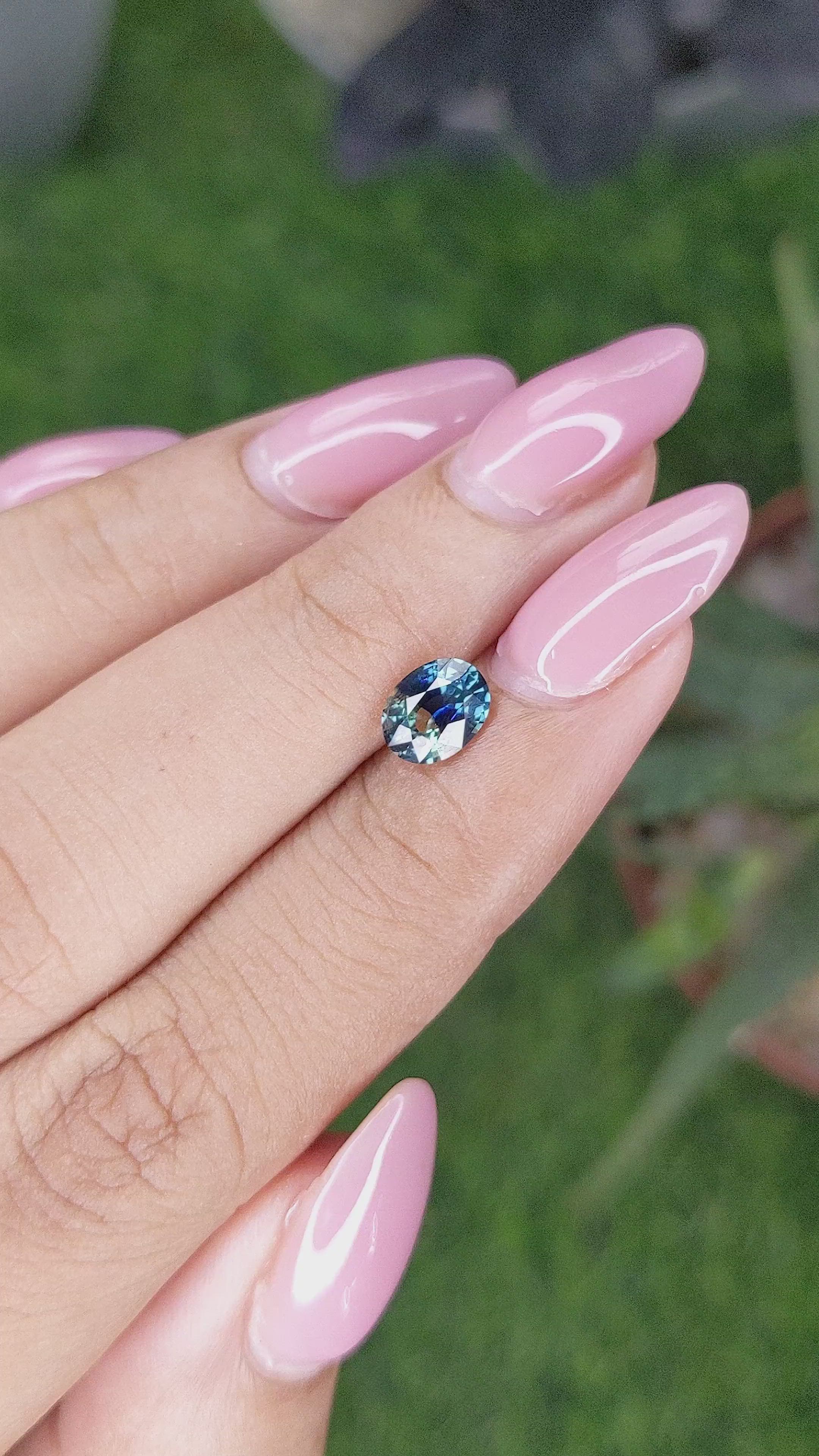 1.02 Ct. Bi Color / Parti Sapphire from Madagascar Size Video