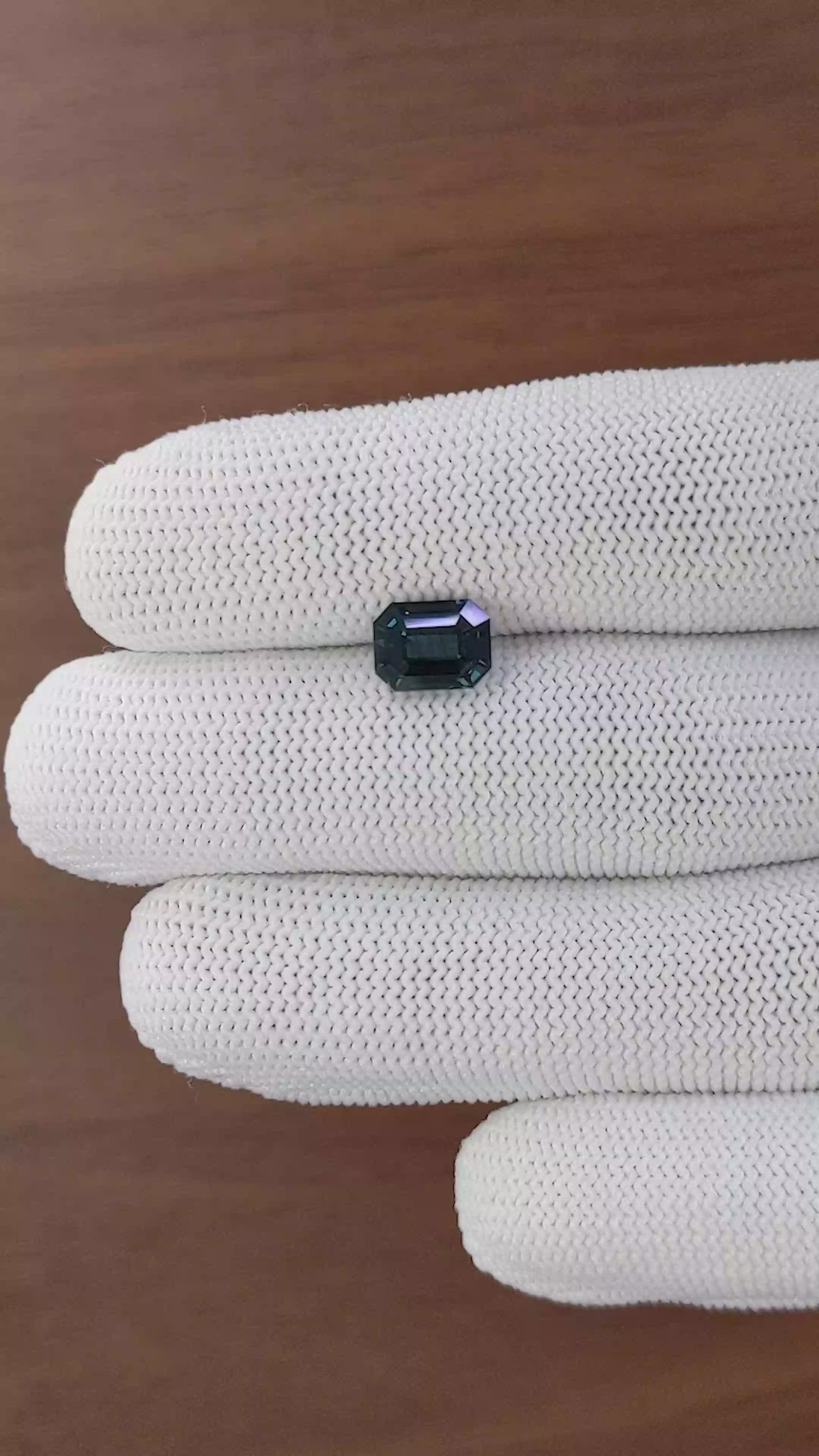 2.55 Ct. Bluish Green Sapphire from Madagascar Size Video