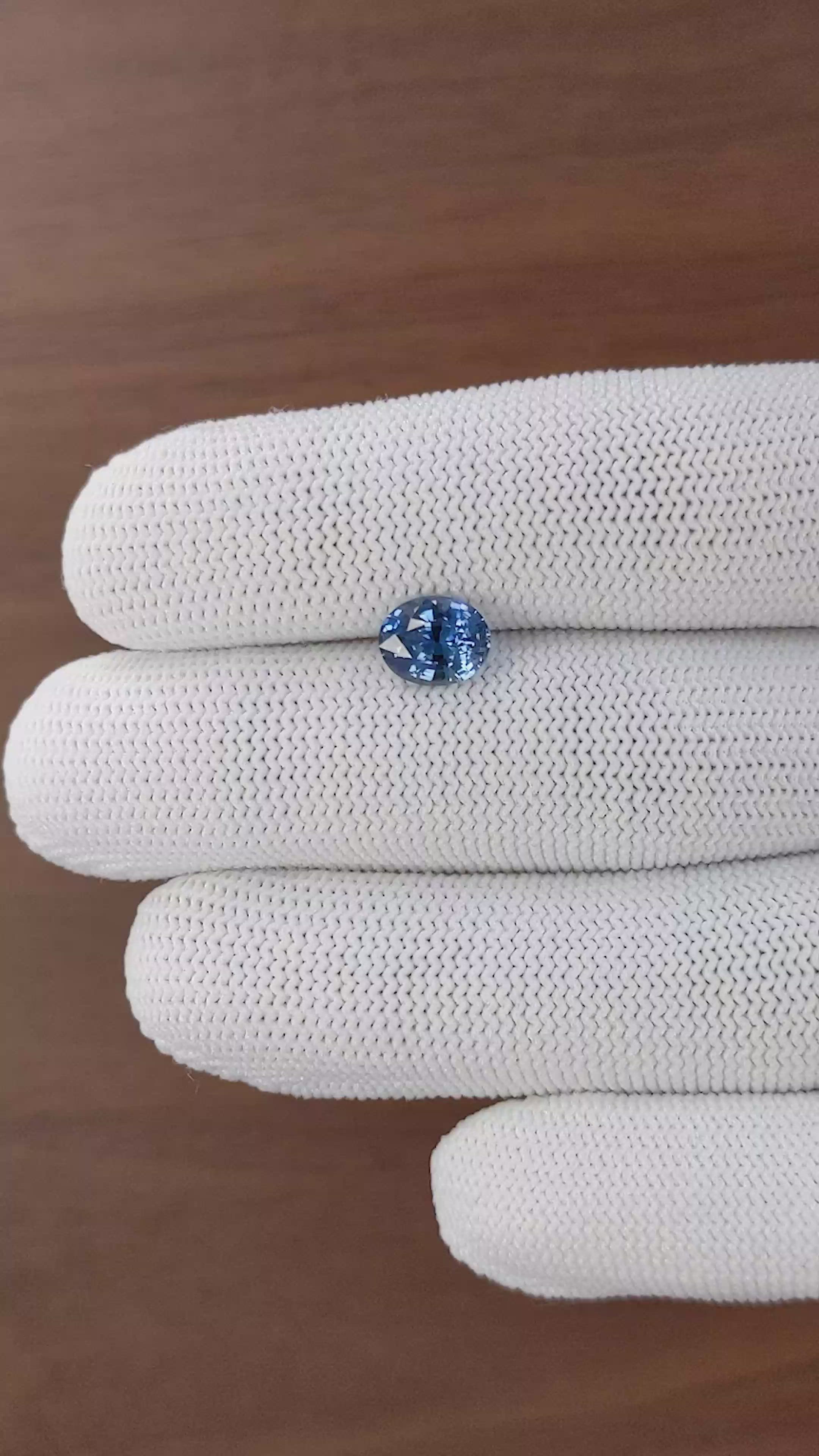 2.16 Ct. Greyish Blue Sapphire from Madagascar Size Video
