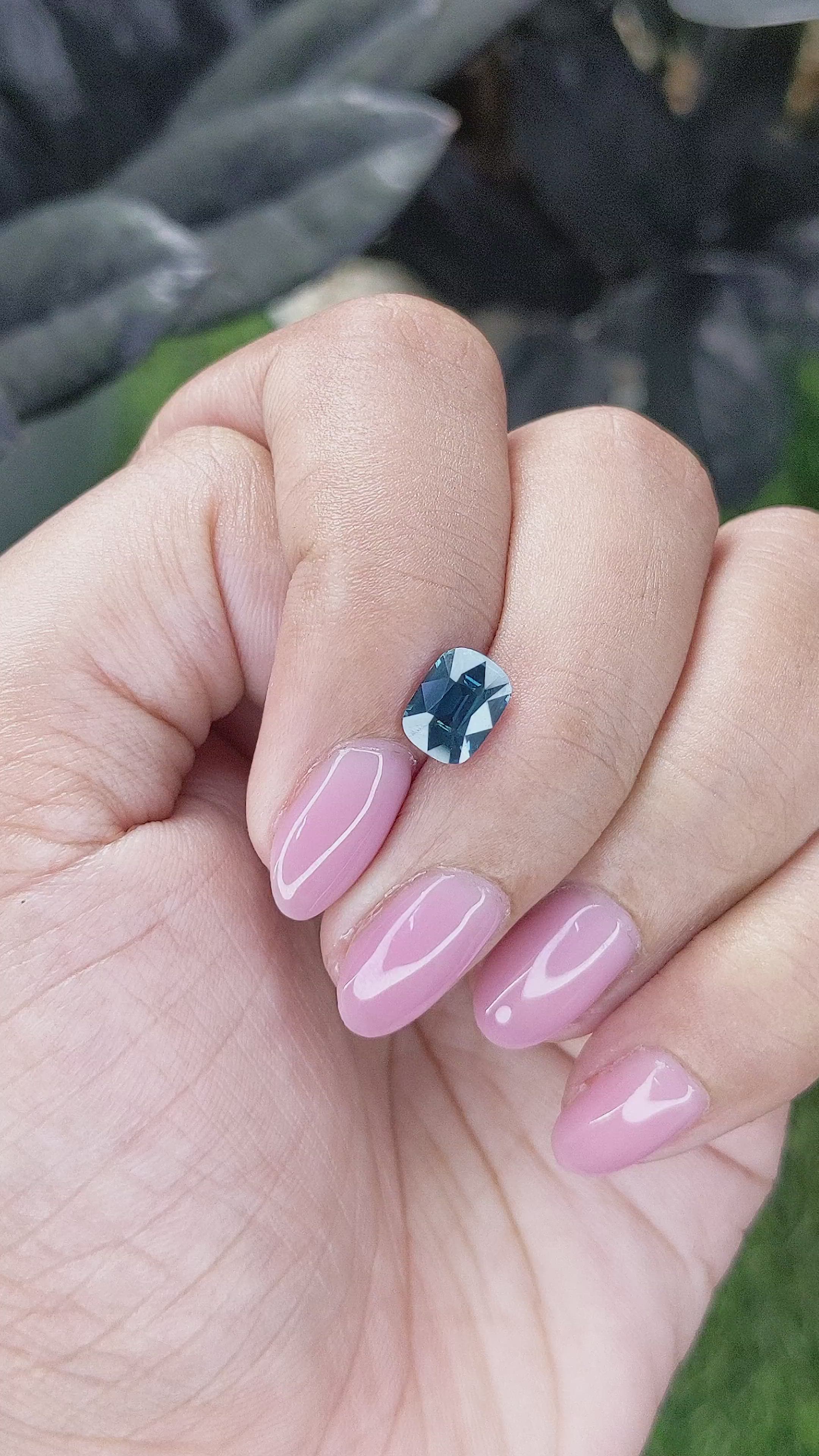 1.51 Ct. Greenish Blue Sapphire from Madagascar Size Video