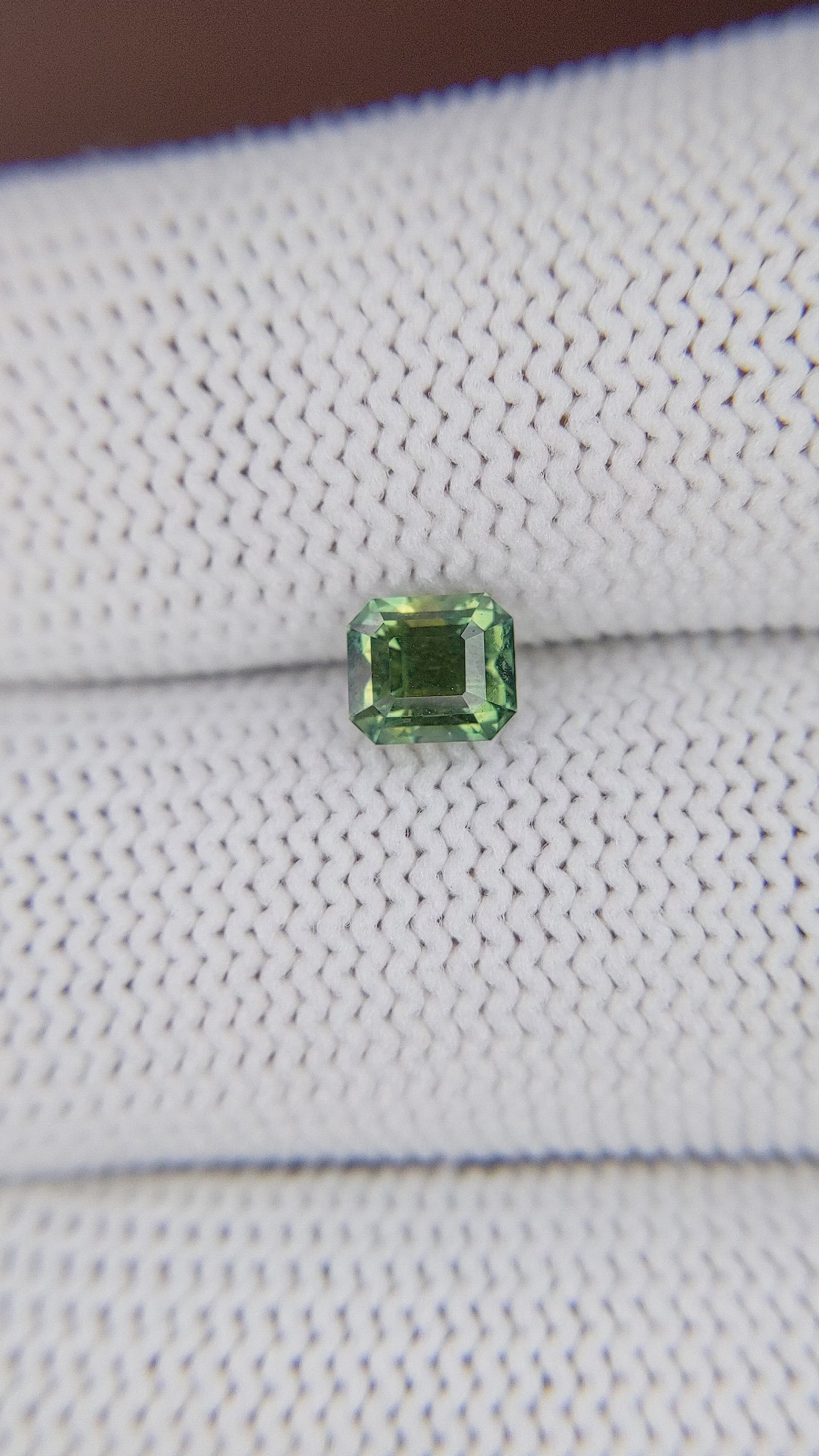 1.26 Ct. Bluish Green Sapphire from Madagascar Size Video