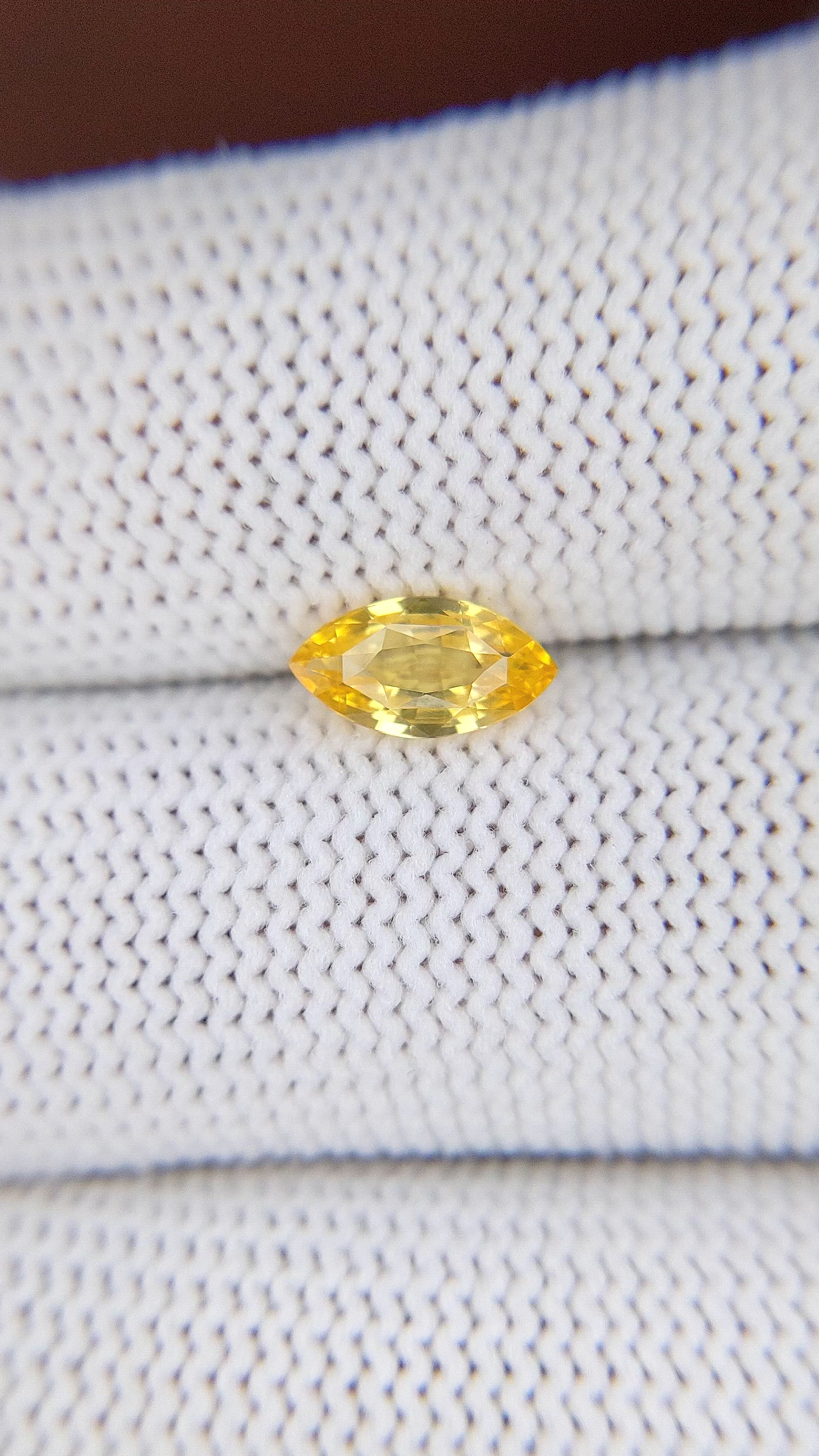 1.02 Ct. Yellow Sapphire from Ceylon (Sri Lanka) Size Video