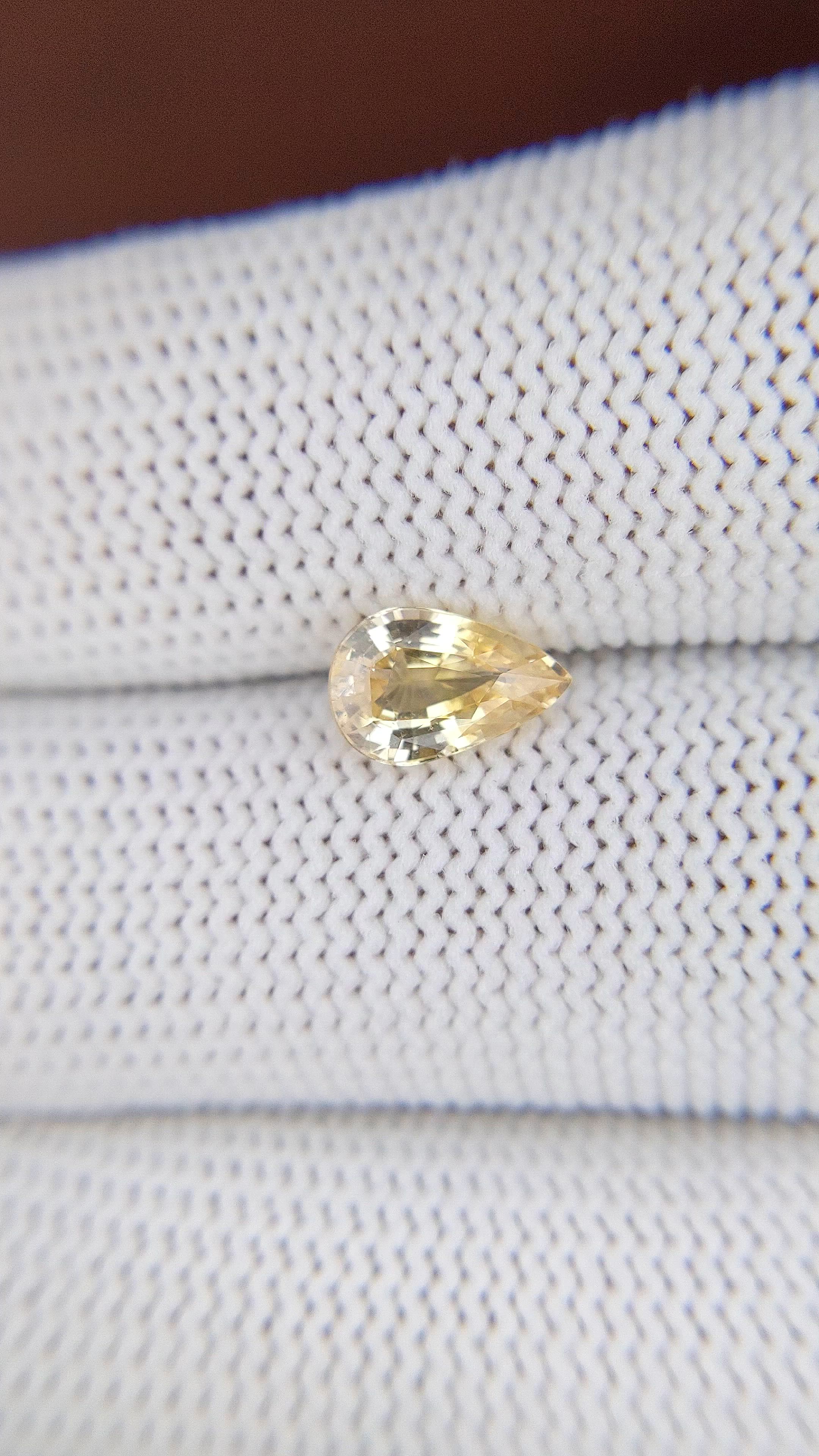 1.43 Ct. Yellow Sapphire from Madagascar Size Video