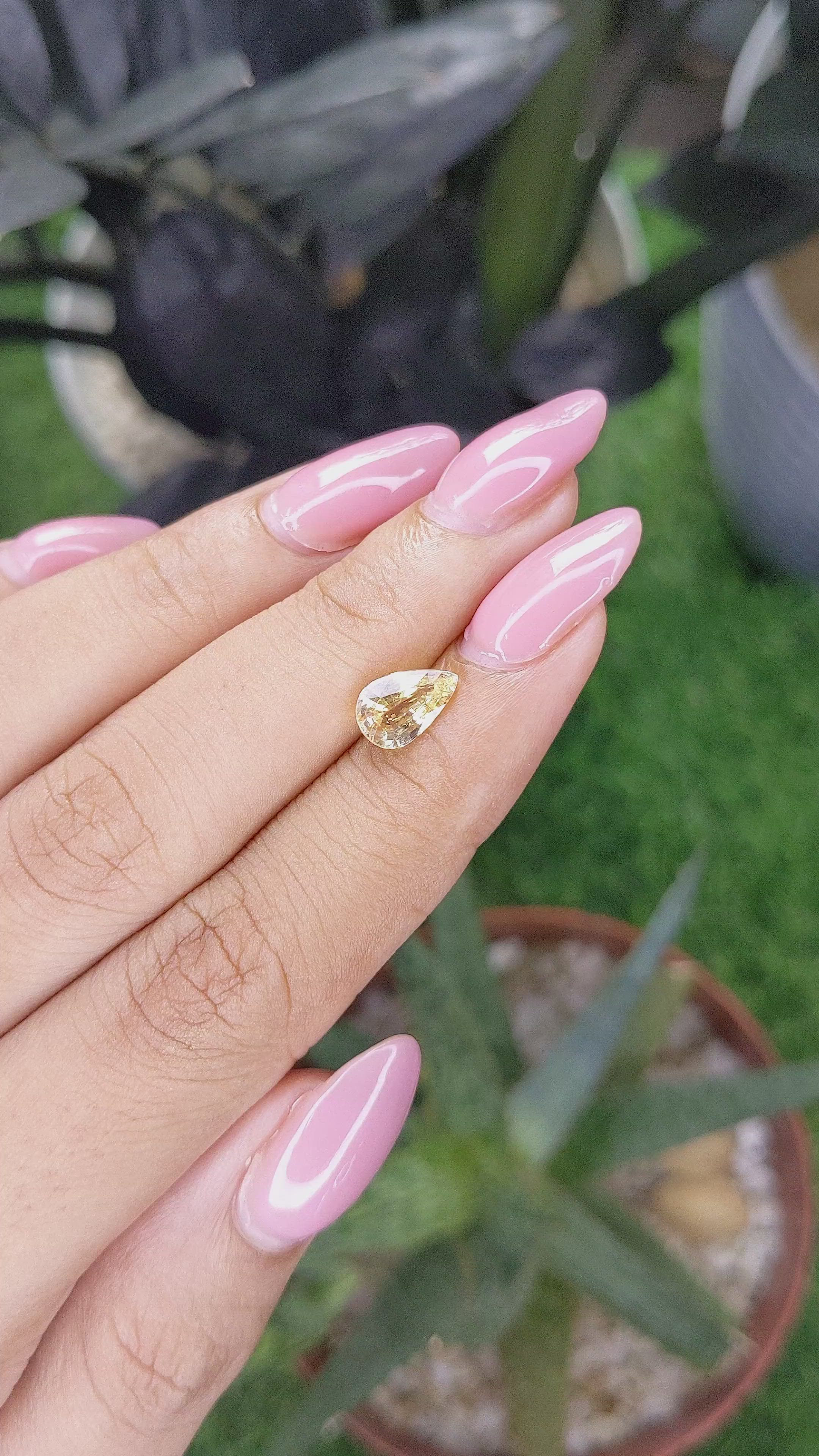 1.43 Ct. Yellow Sapphire from Madagascar Size Video