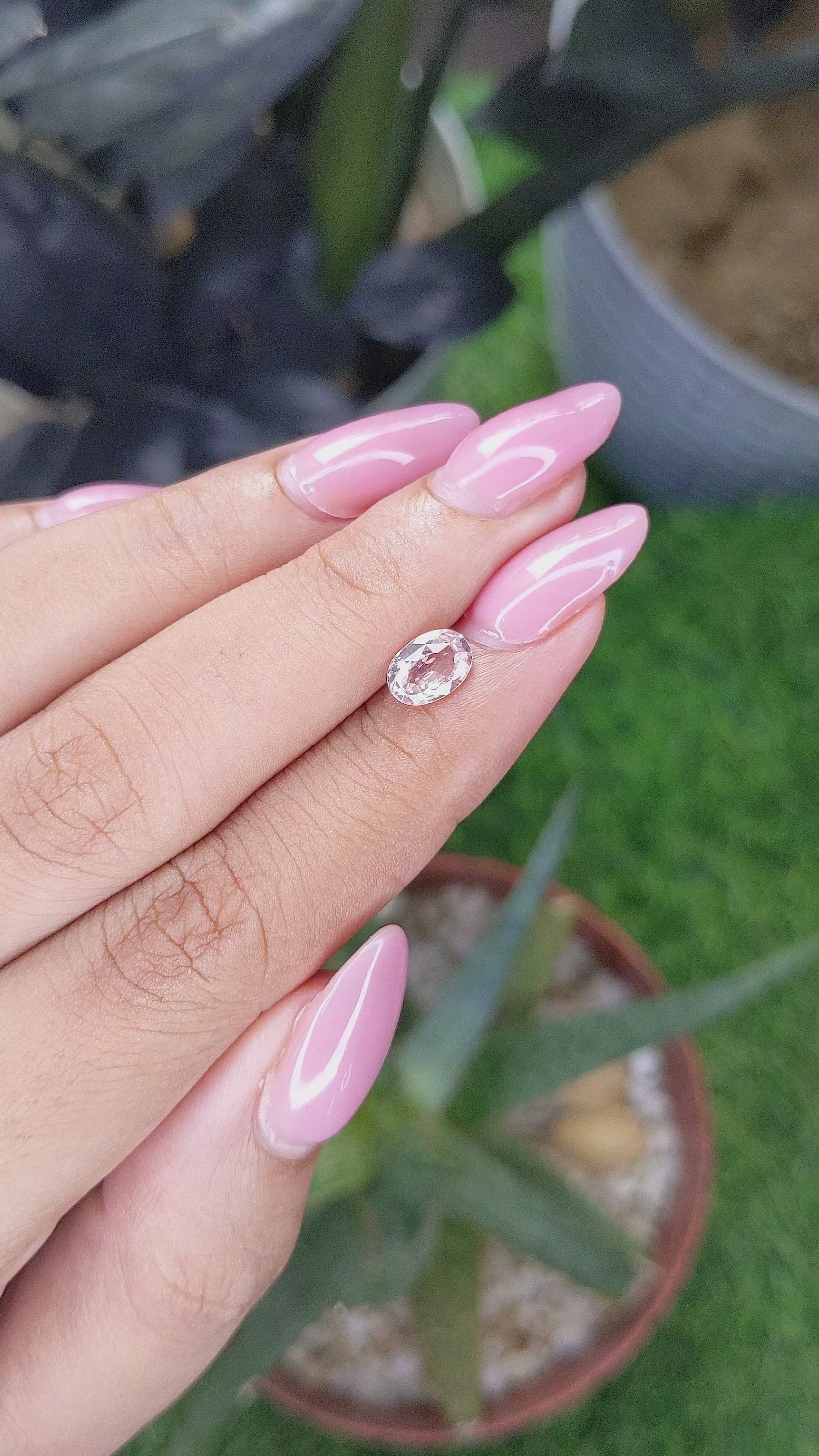 1.07 Ct. Peach Sapphire from Madagascar Size Video