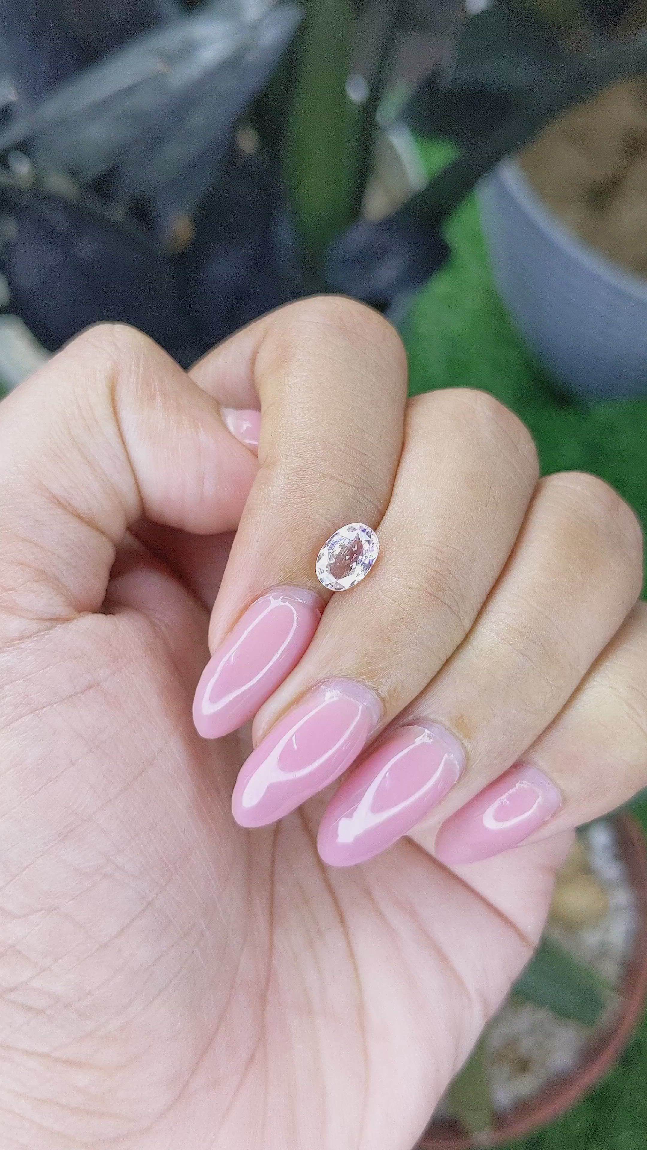 1.07 Ct. Peach Sapphire from Madagascar Size Video