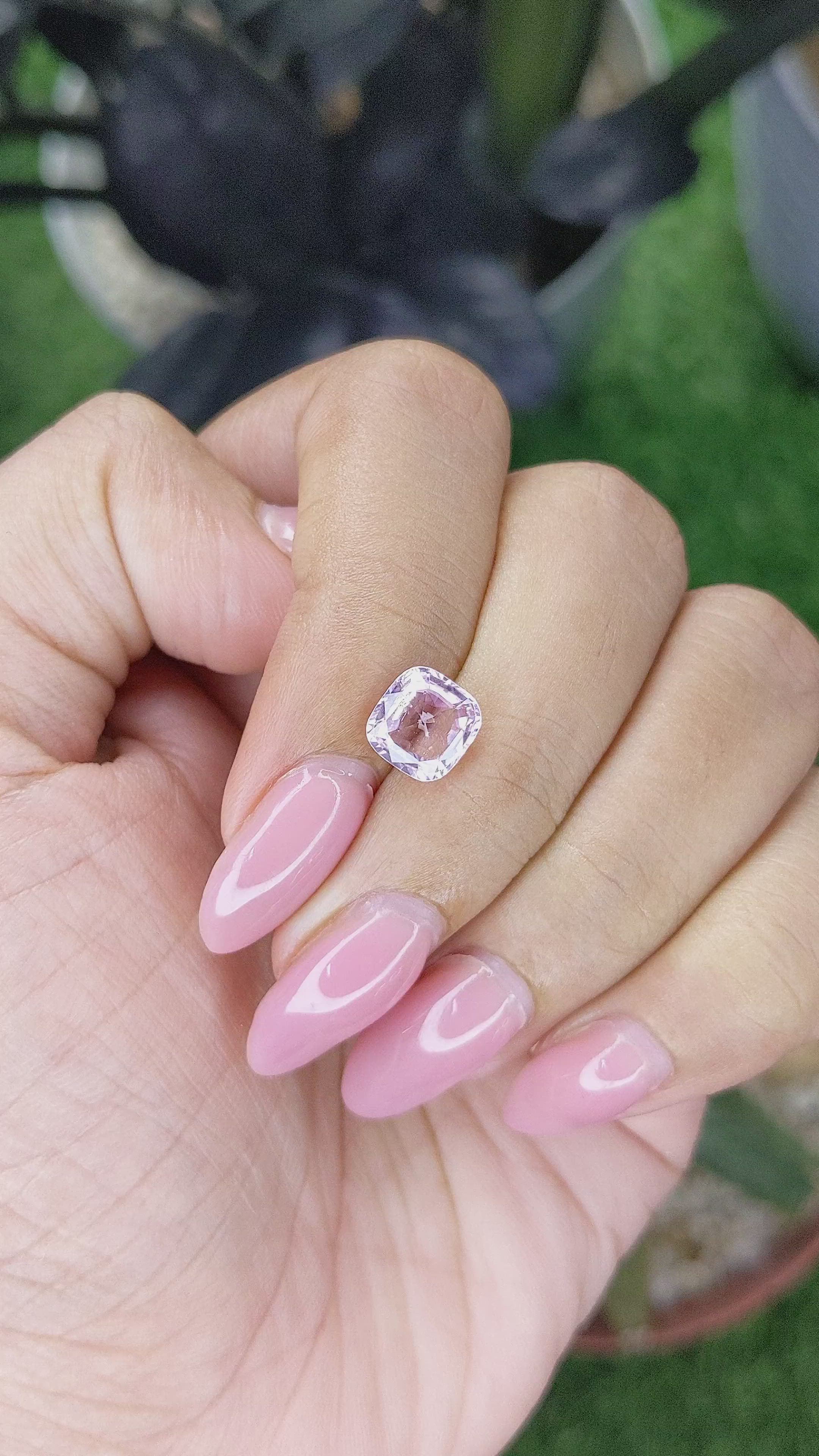 2.06 Ct. Purplish Pink Sapphire from Madagascar Size Video