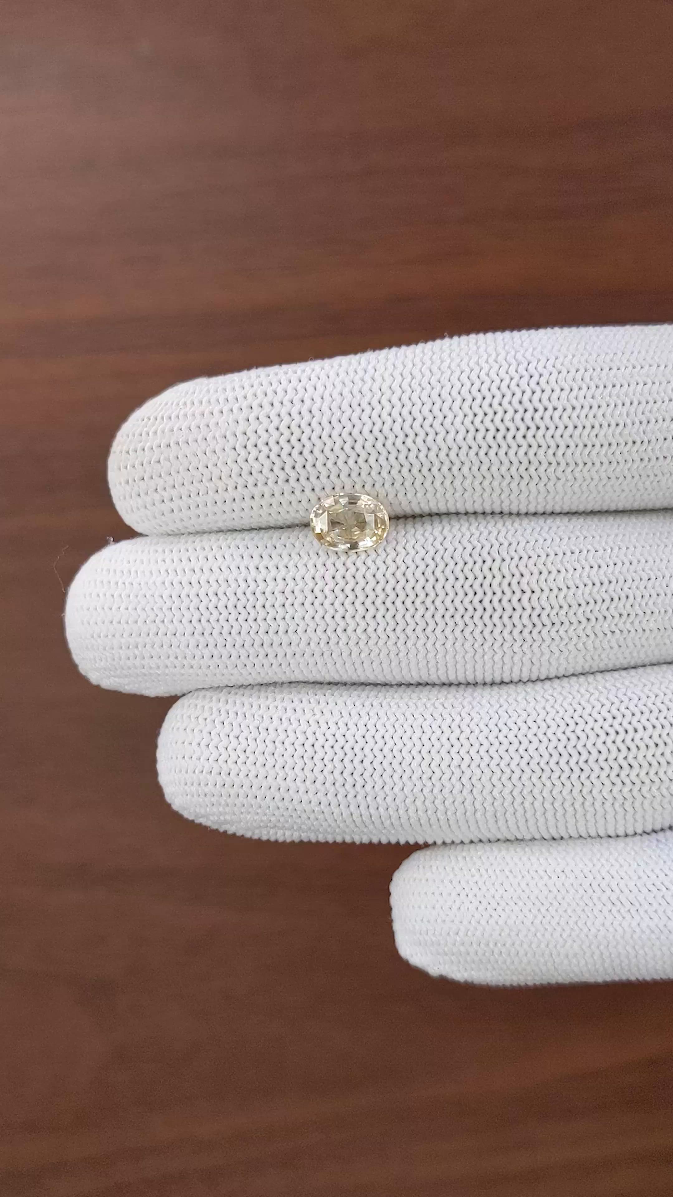 1.58 Ct. Yellow Sapphire from Madagascar Size Video