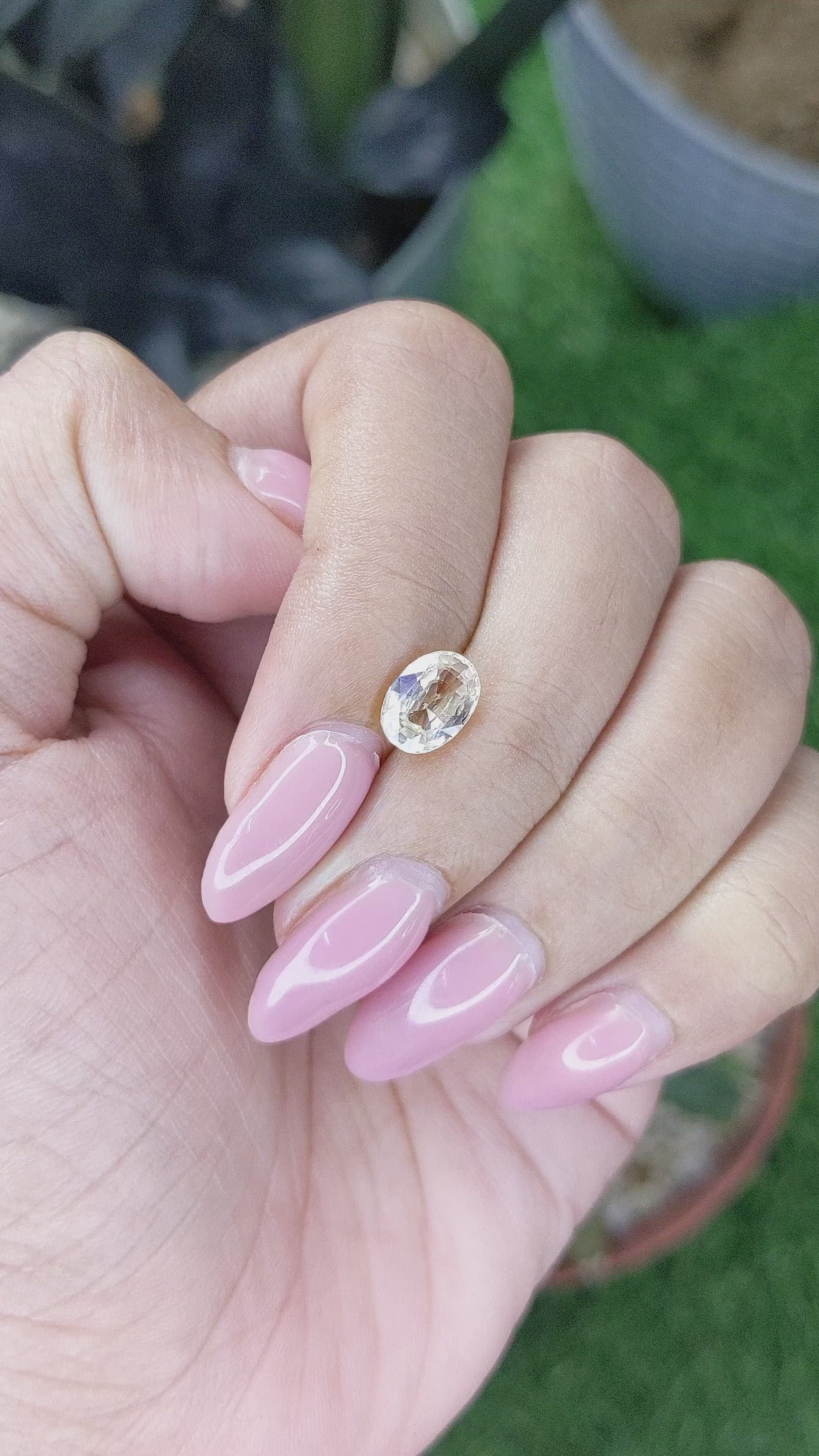 1.58 Ct. Yellow Sapphire from Madagascar Size Video