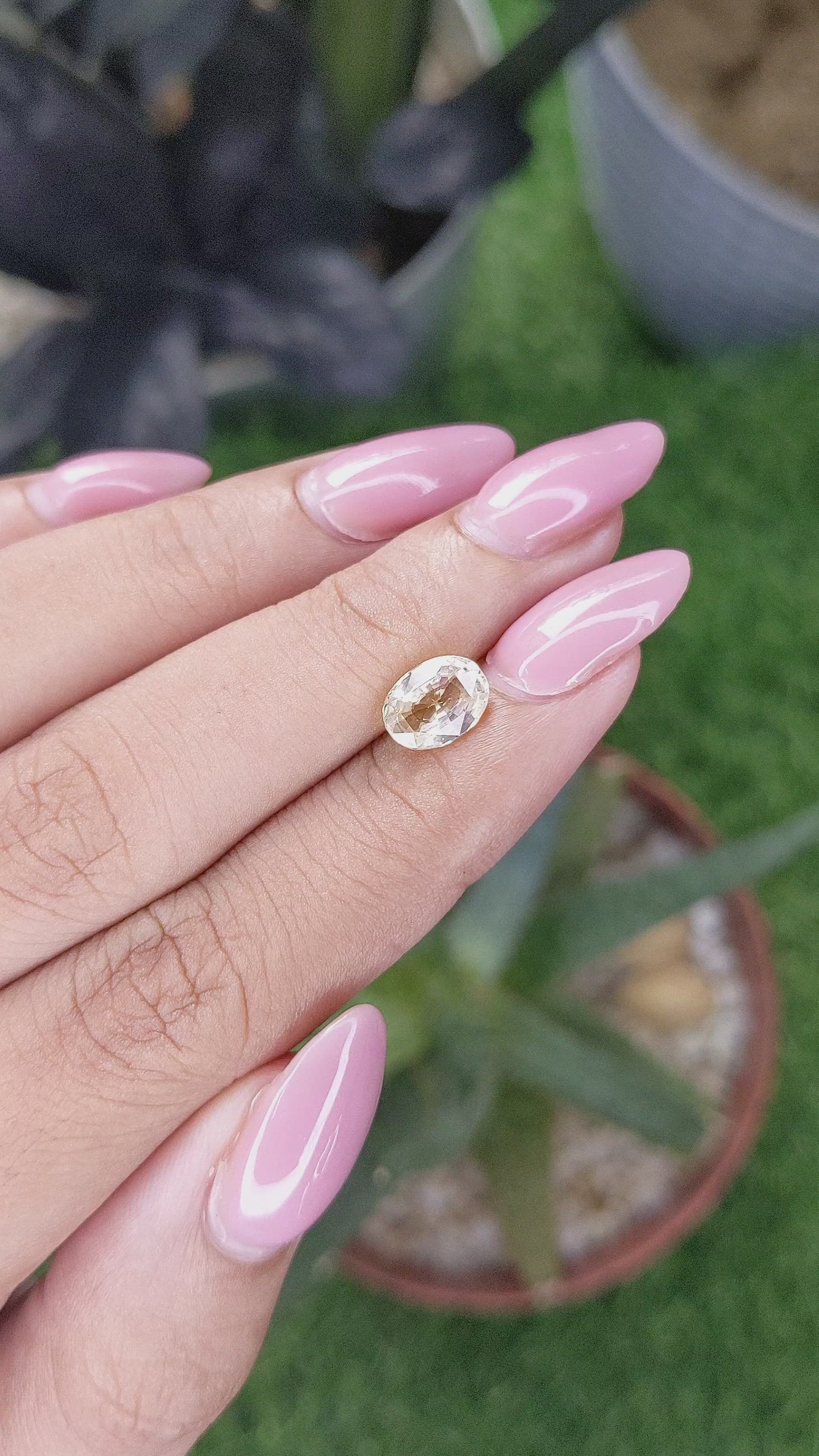 1.58 Ct. Yellow Sapphire from Madagascar Size Video