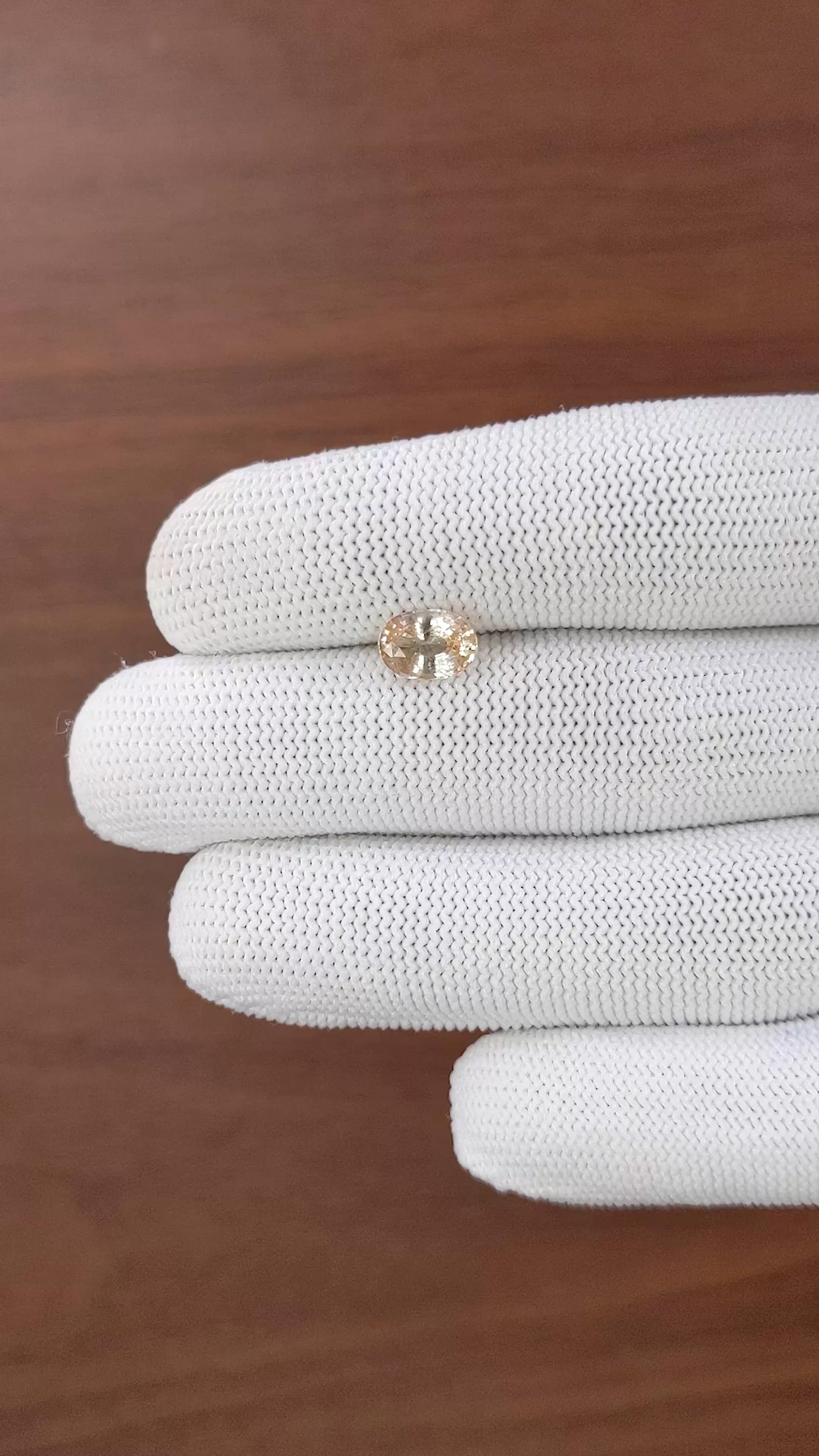 1.72 Ct. Peach Sapphire from Madagascar Size Video
