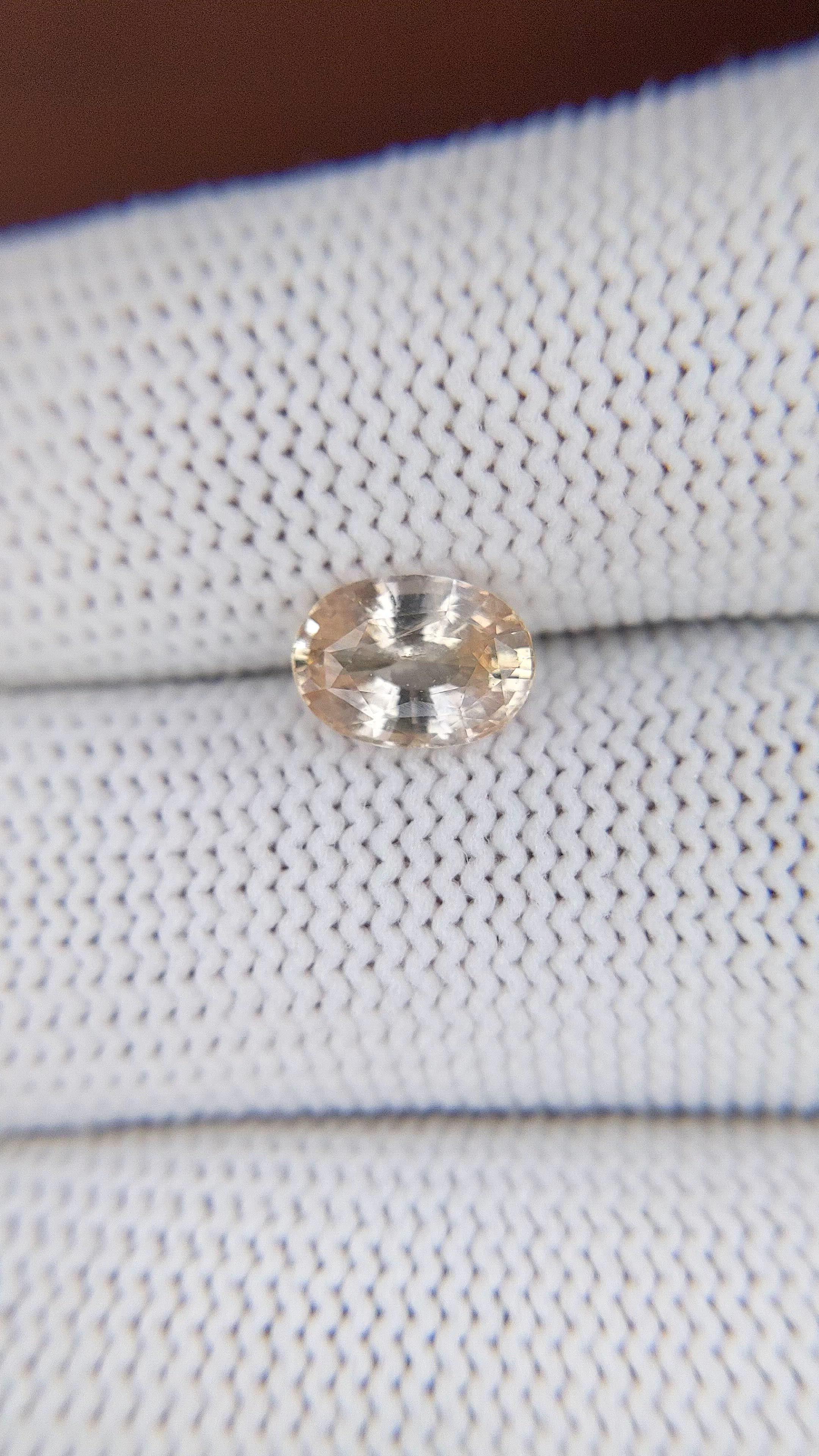 1.72 Ct. Peach Sapphire from Madagascar Size Video