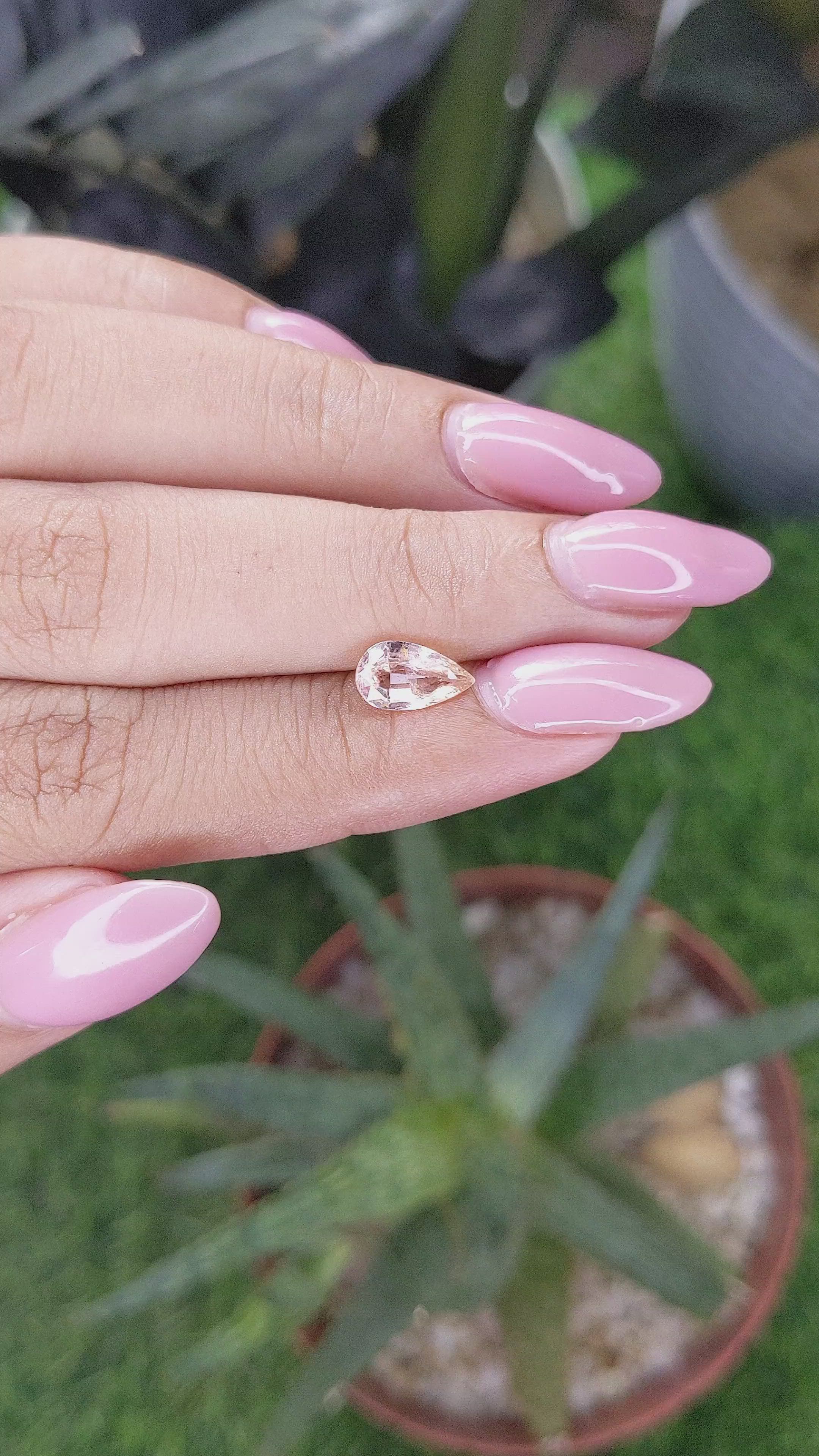 1.29 Ct. Pink Sapphire from Madagascar Size Video