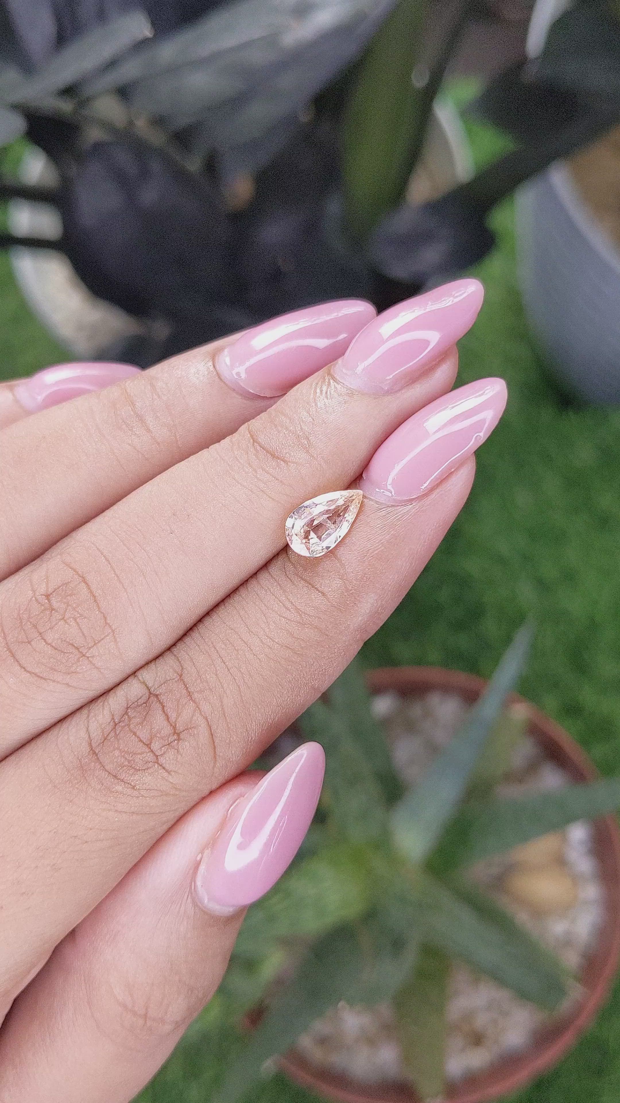 1.29 Ct. Pink Sapphire from Madagascar Size Video