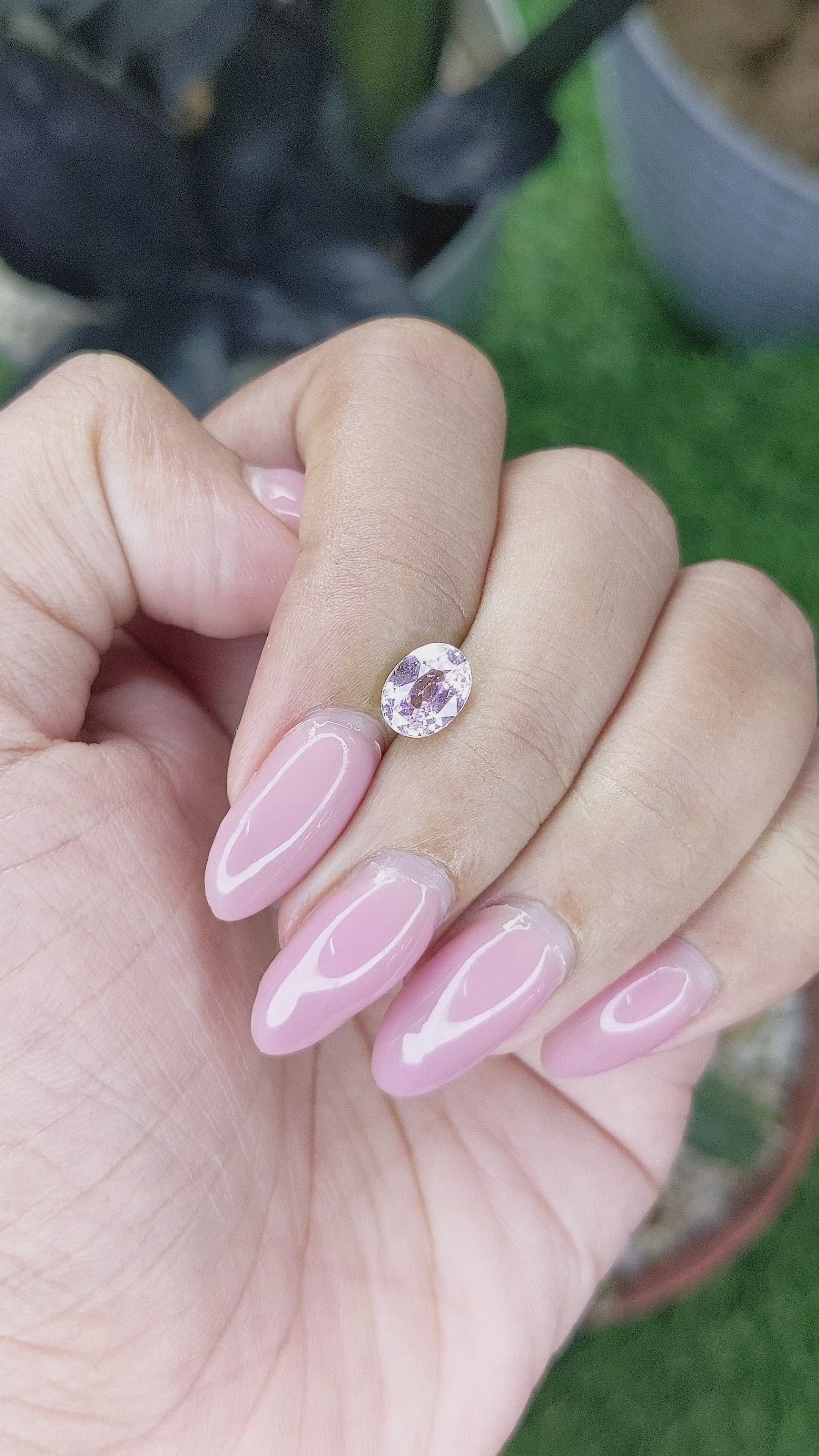 1.29 Ct. Purplish Pink Sapphire from Madagascar Size Video