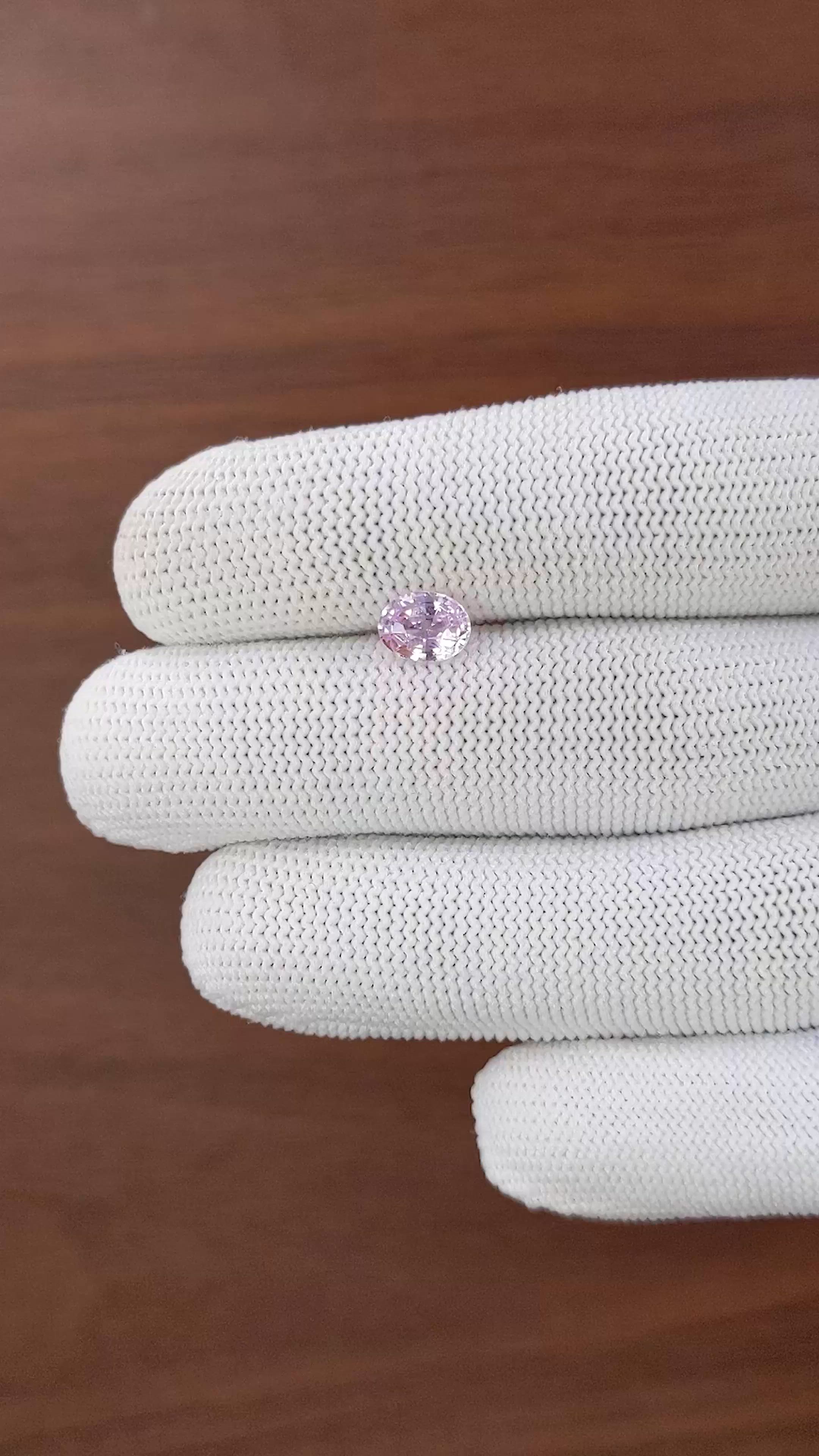 1.29 Ct. Purplish Pink Sapphire from Madagascar Size Video