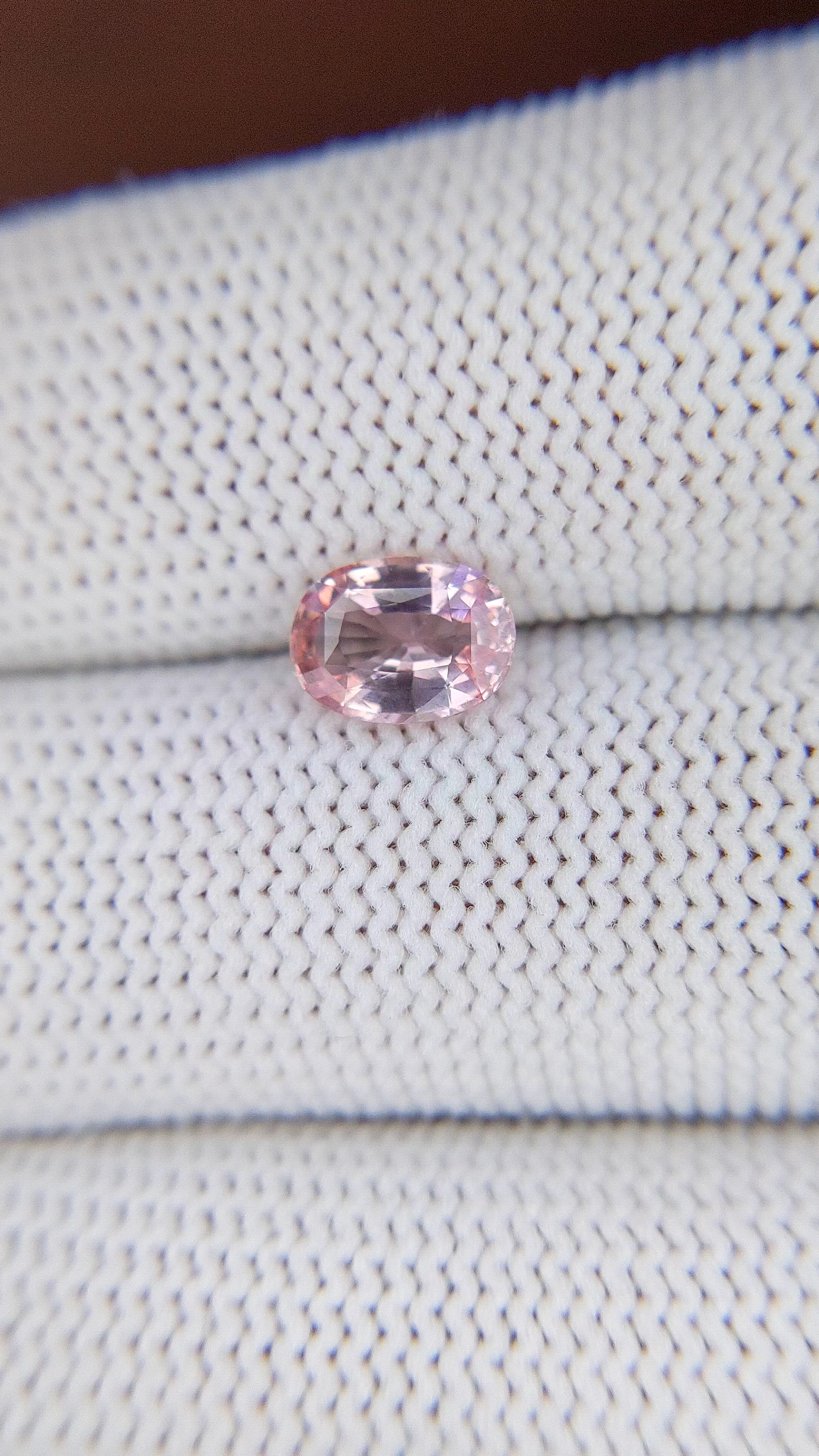 1.39 Ct. Purplish Pink Sapphire from Madagascar Size Video