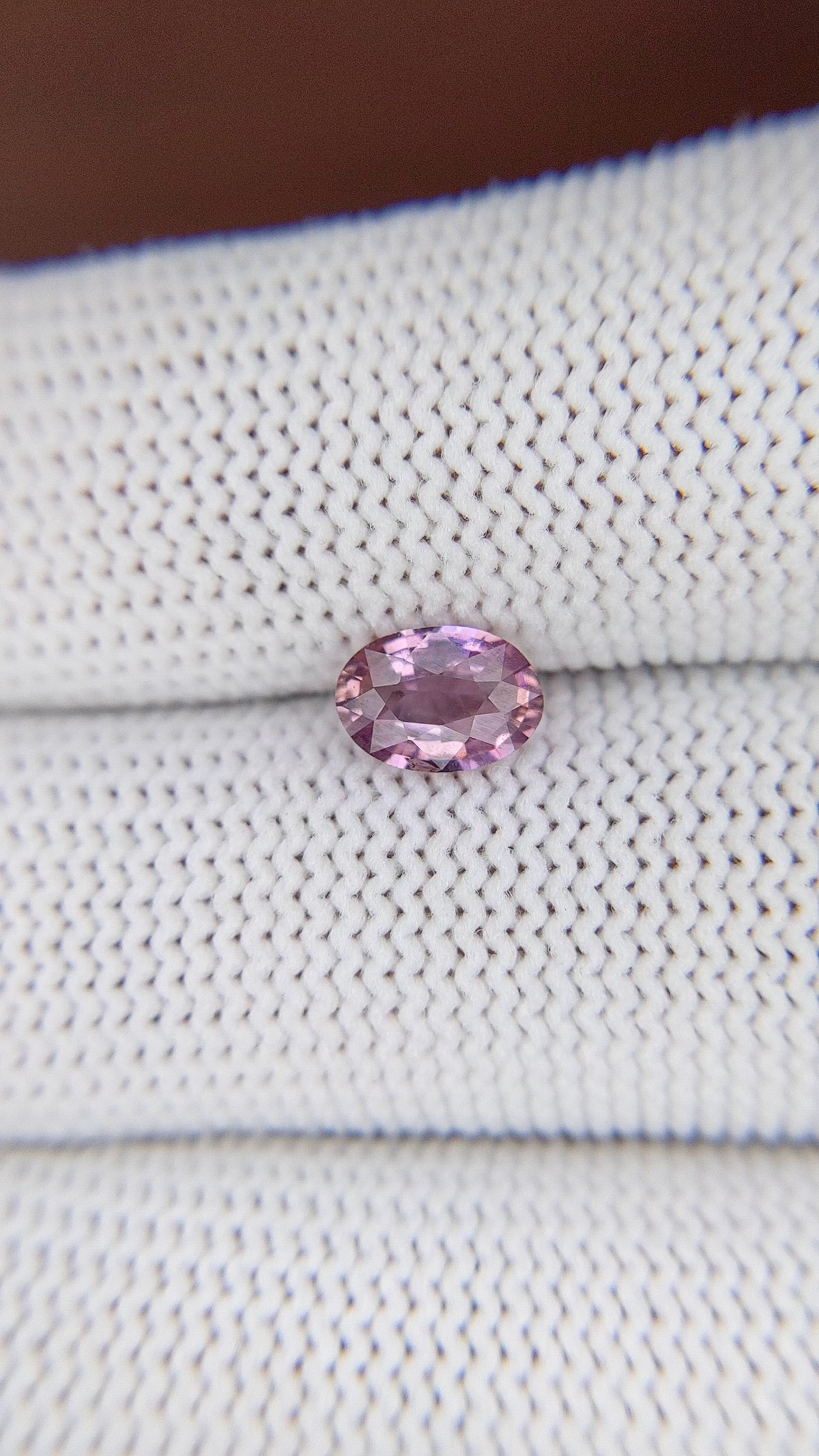 1.14 Ct. Pinkish Purple Sapphire from Madagascar Size Video