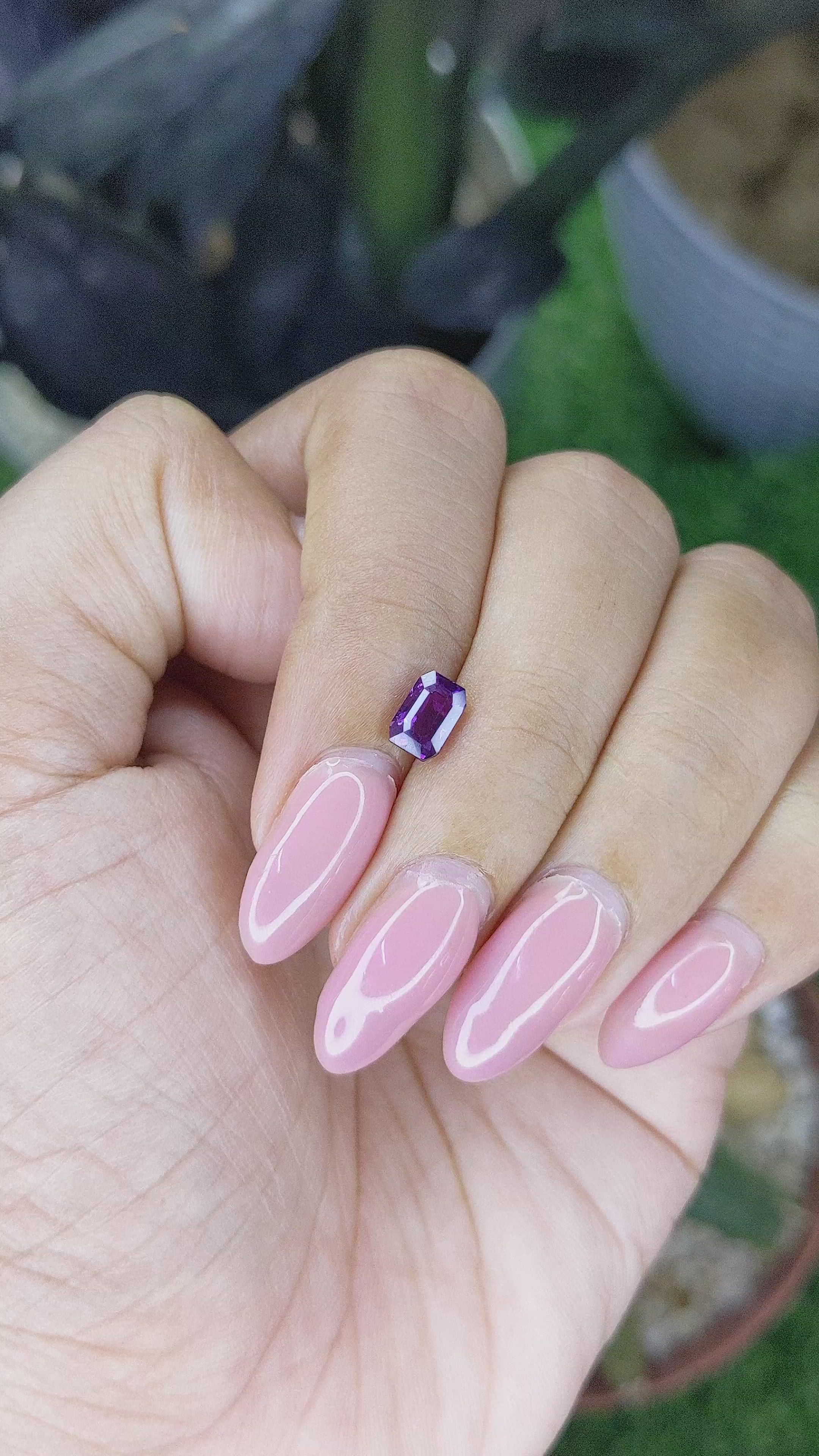 1.04 Ct. Purple Sapphire from Ceylon (Sri Lanka) Size Video