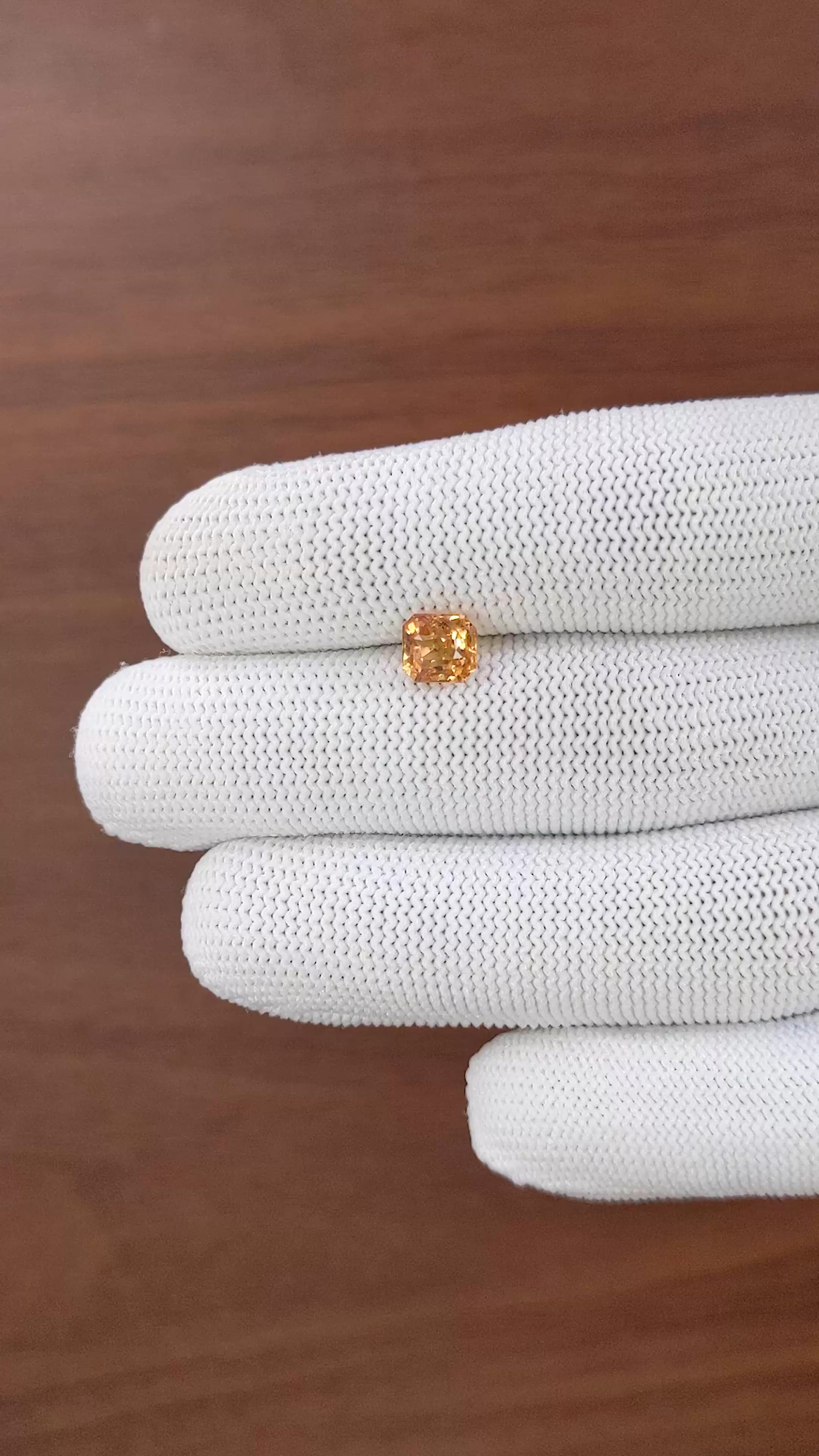 1.53 Ct. Yellow Sapphire from Ceylon (Sri Lanka) Size Video