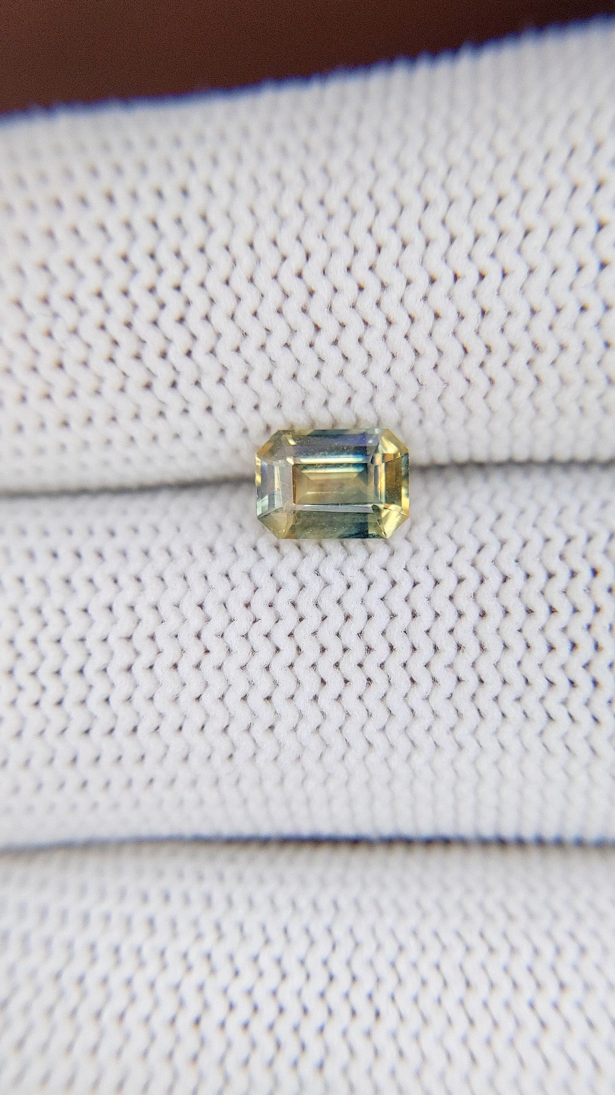 1.17 Ct. Bi Color / Parti Sapphire from Ceylon (Sri Lanka) Size Video