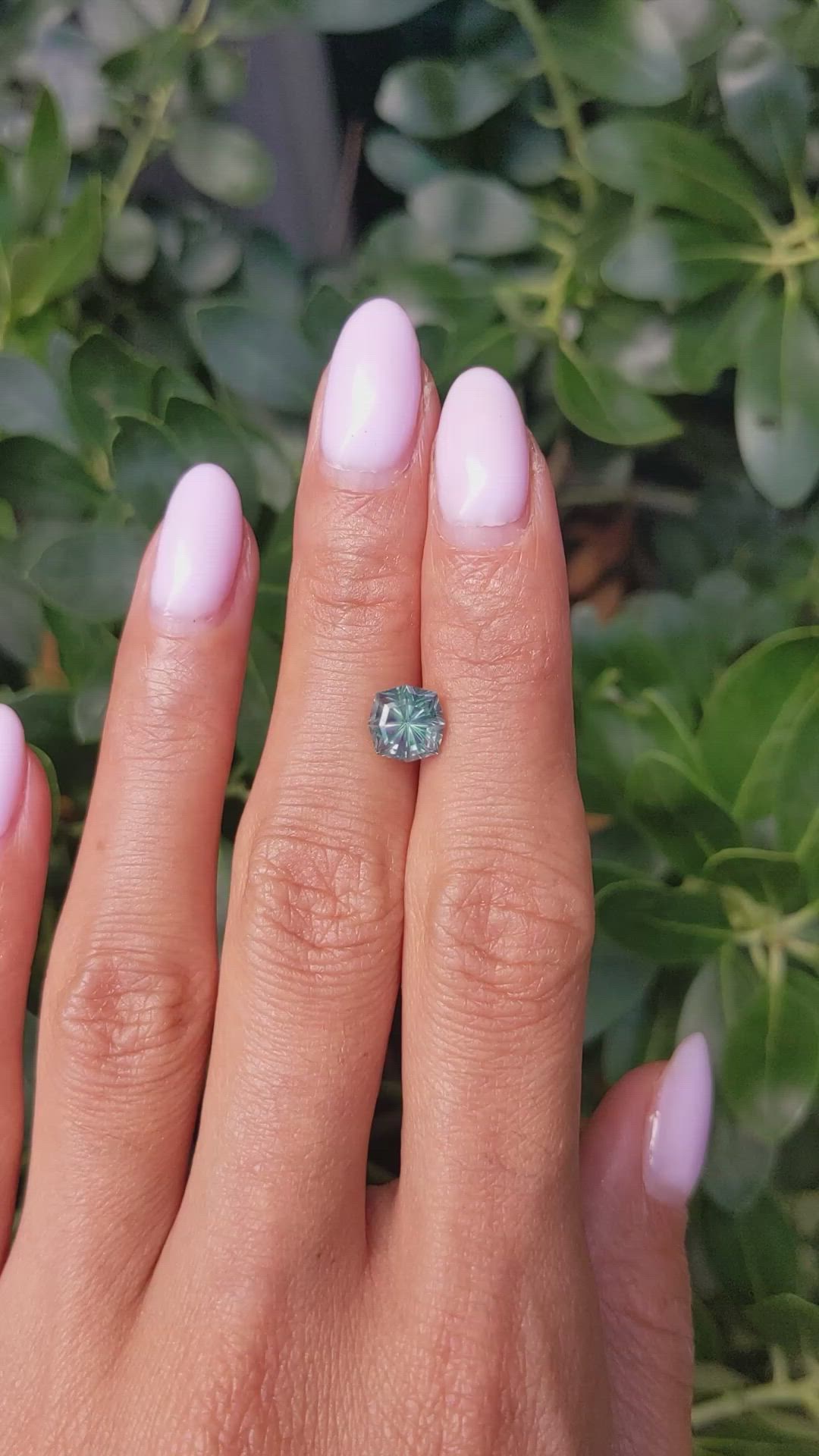 2.38 Ct. Bluish Green Sapphire from Montana Size Video