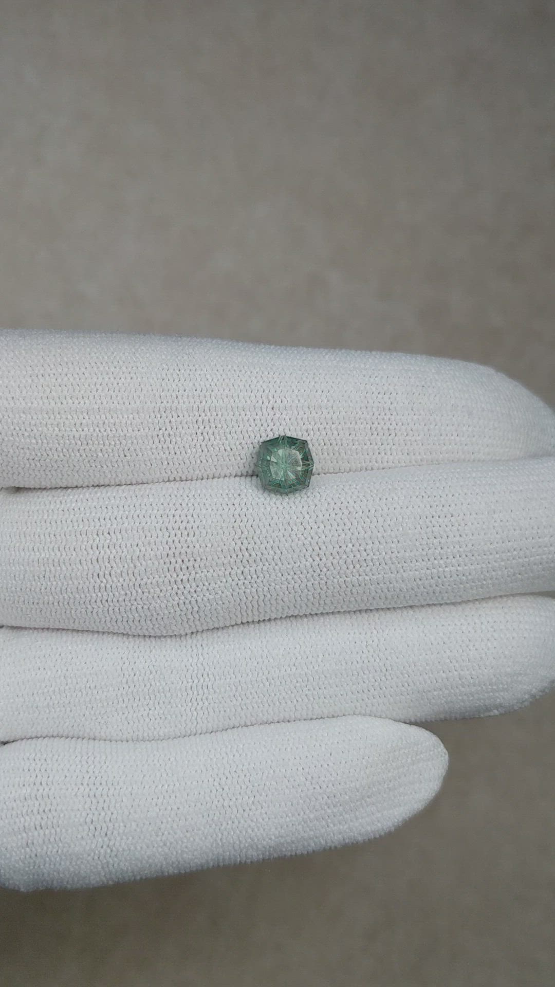 2.38 Ct. Bluish Green Sapphire from Montana Size Video