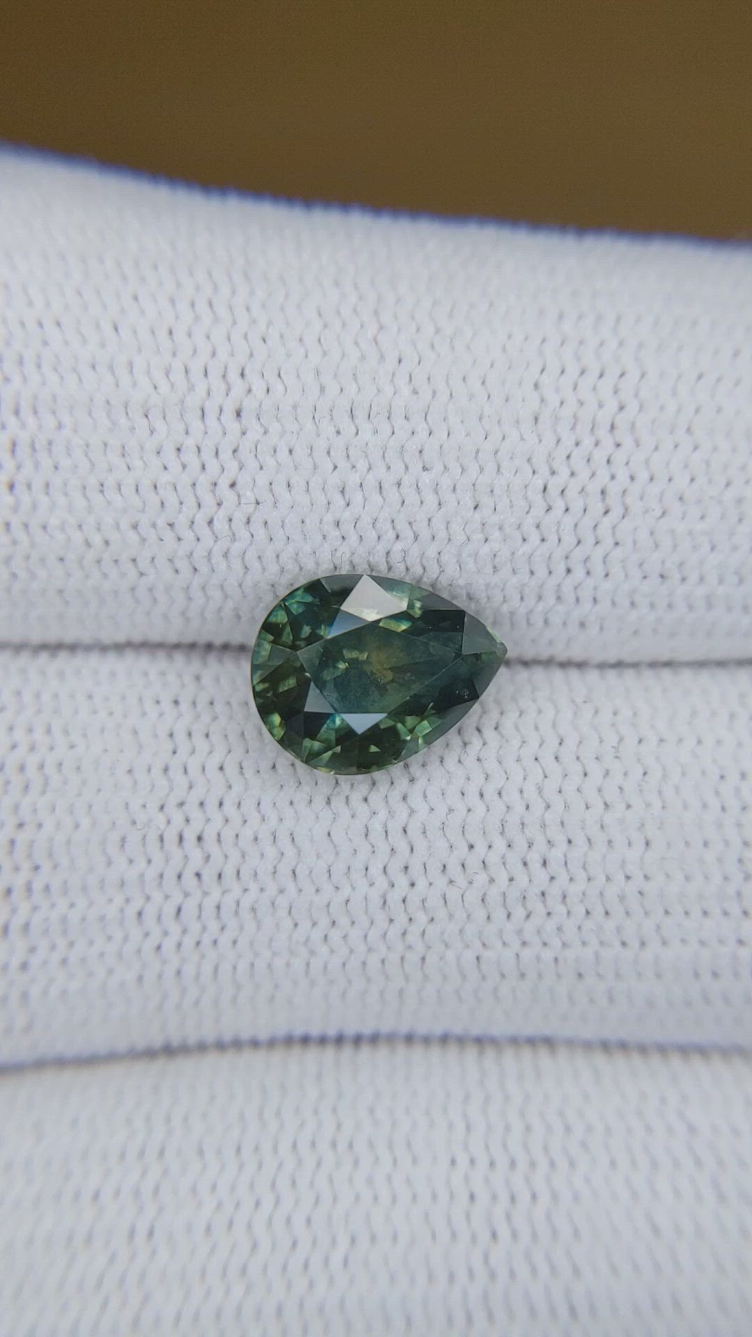 3.46 Ct. Bluish Green Sapphire from Montana Size Video