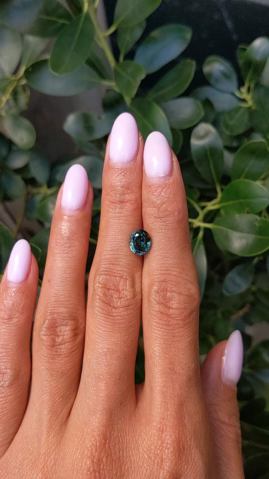 2.59 Ct. Bluish Green Sapphire from Montana Size Video