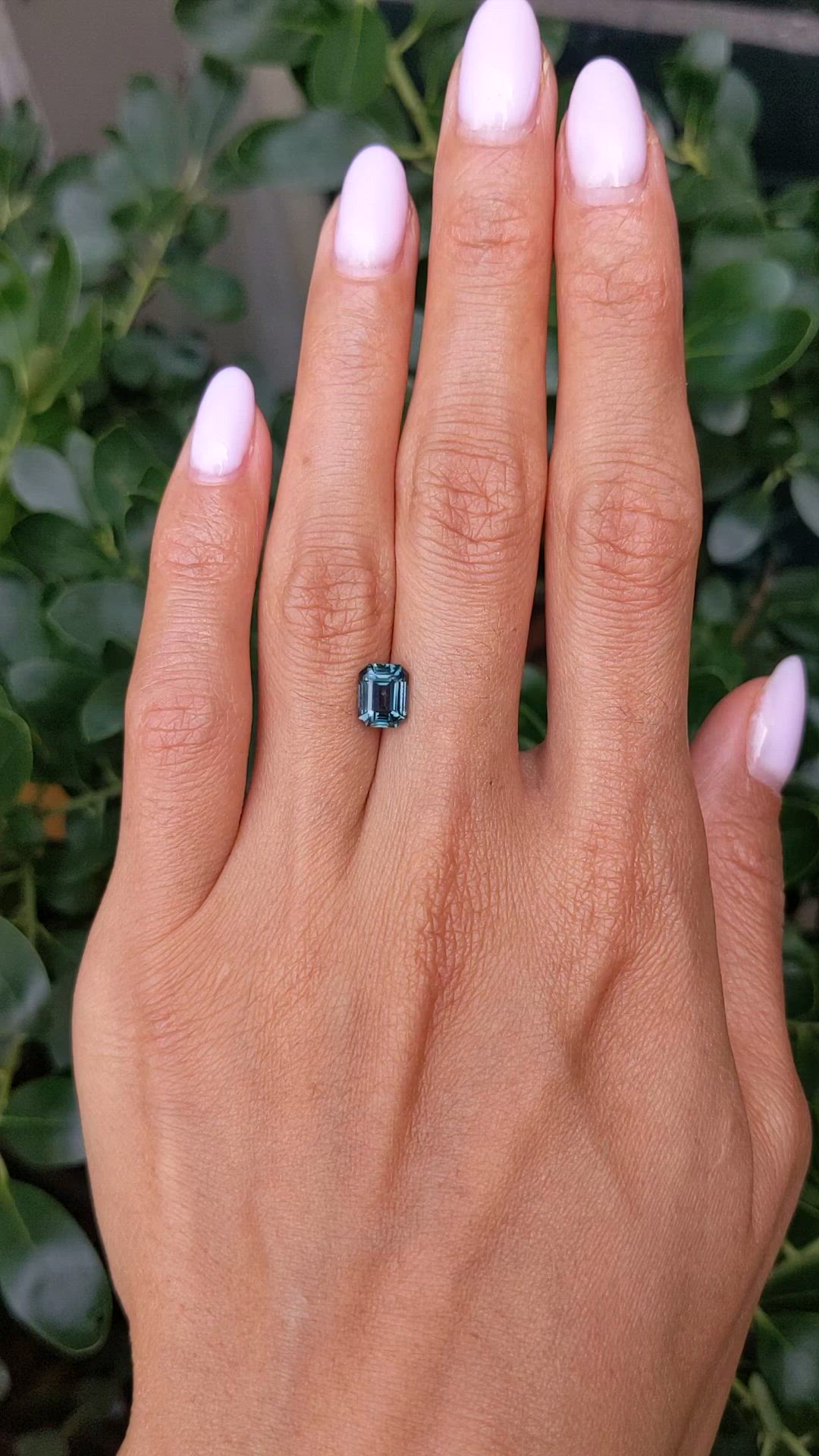 2.00 Ct. Greenish Blue Sapphire from Madagascar Size Video