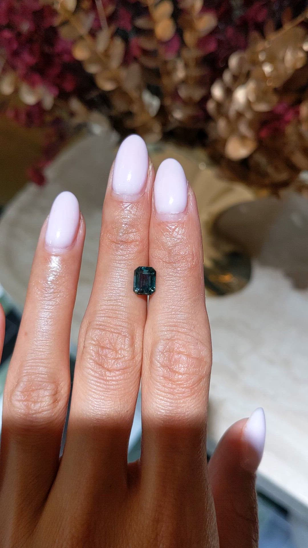 2.00 Ct. Greenish Blue Sapphire from Madagascar Size Video