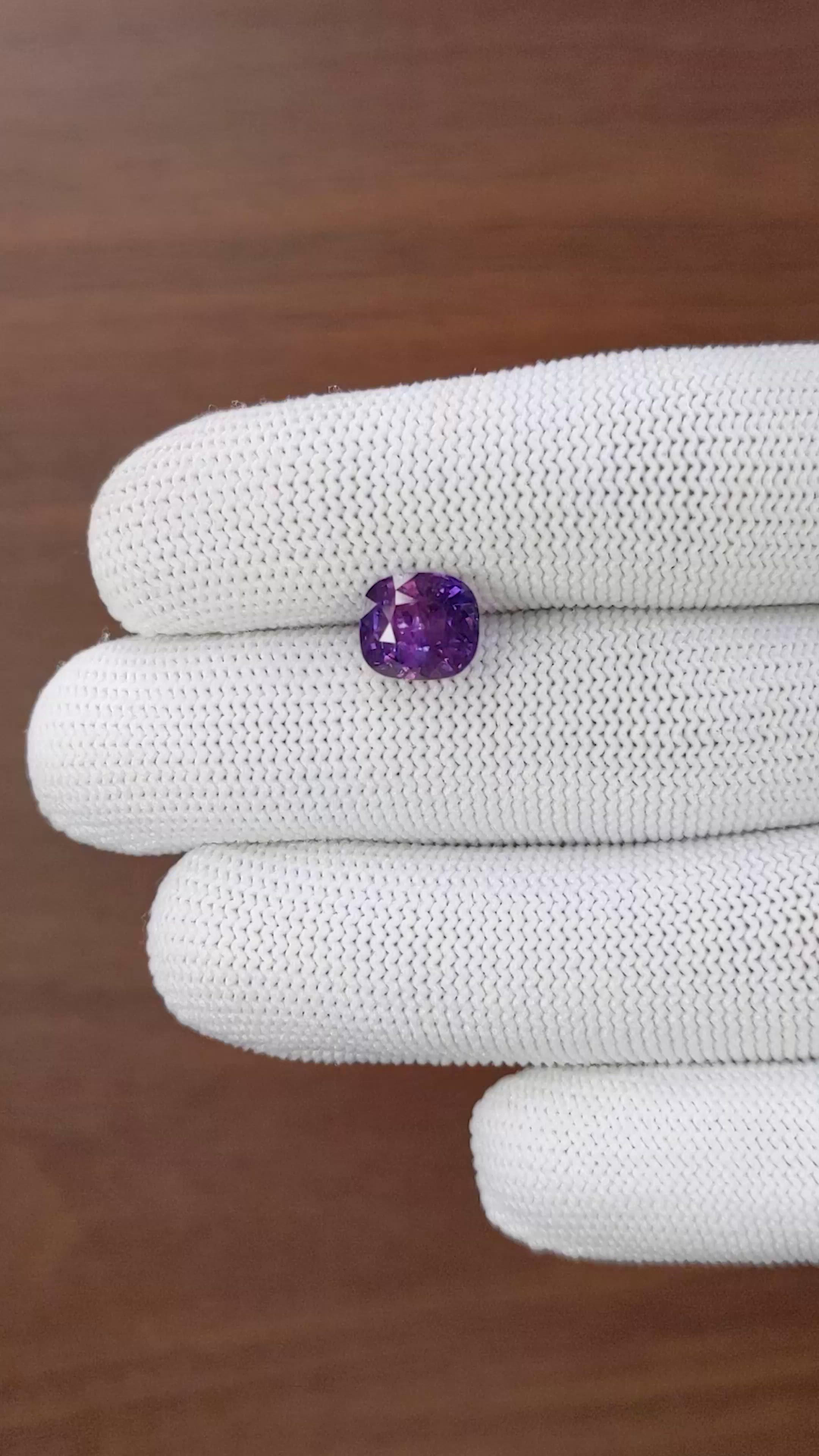 4.32 Ct. Pinkish Purple Sapphire from Tanzania Size Video