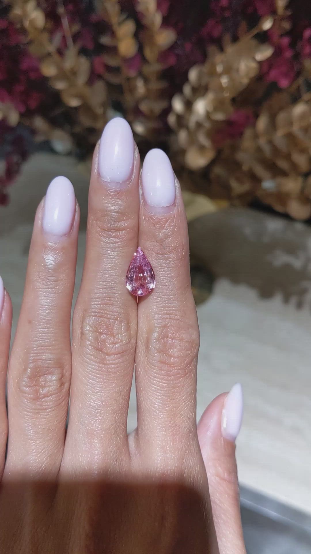 3.03 Ct. Pink Sapphire from Ceylon (Sri Lanka) Size Video