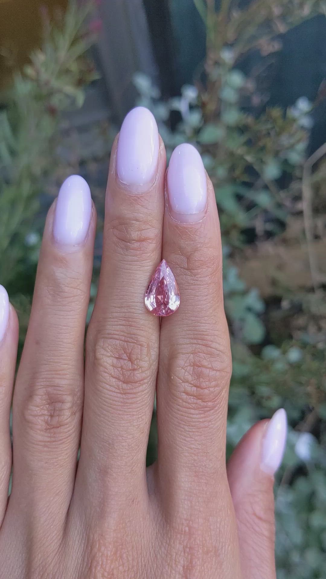 3.03 Ct. Pink Sapphire from Ceylon (Sri Lanka) Size Video