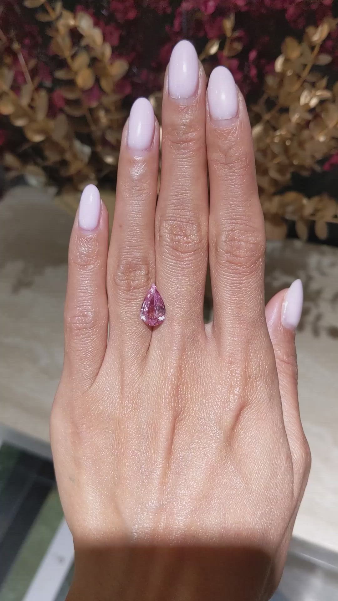 3.03 Ct. Pink Sapphire from Ceylon (Sri Lanka) Size Video