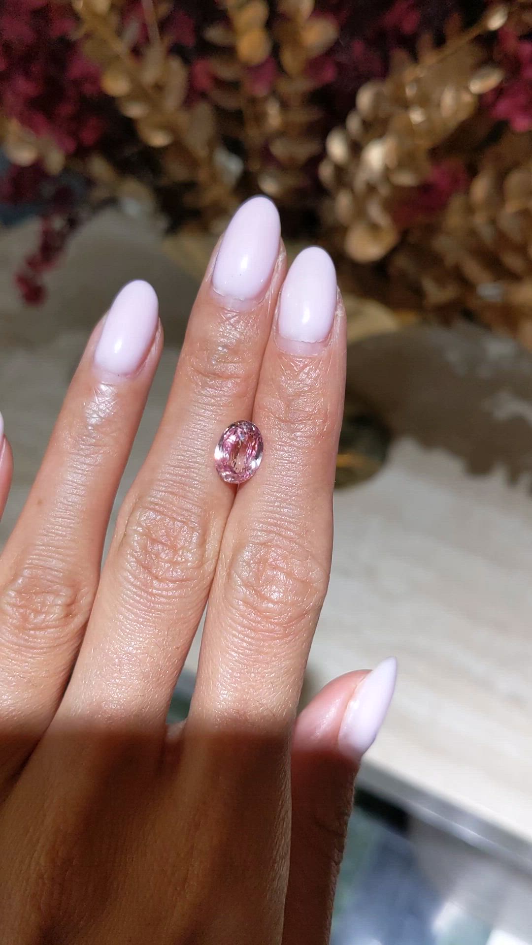 3.54 Ct. Padparadscha Sapphire from Ceylon (Sri Lanka) Size Video