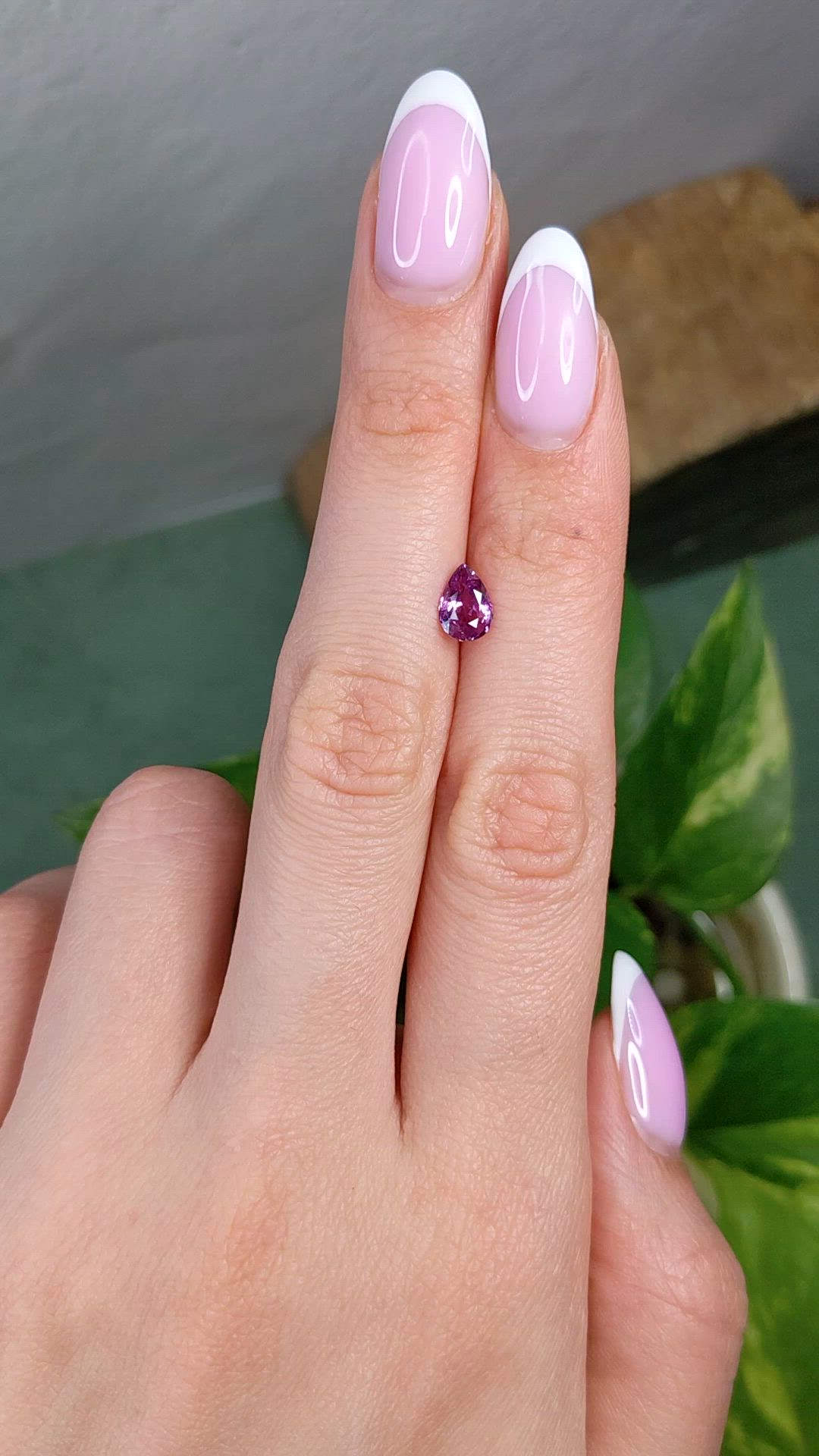 1.03 Ct. Purplish Pink Sapphire from Madagascar Size Video