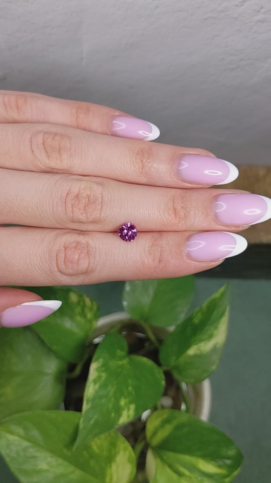 1.08 Ct. Pinkish Purple Sapphire from Madagascar Size Video