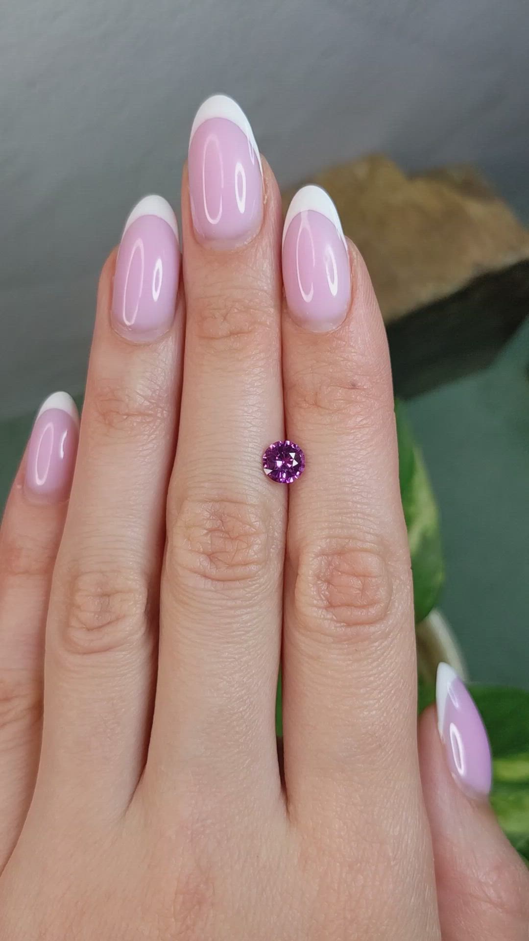 1.08 Ct. Pinkish Purple Sapphire from Madagascar Size Video