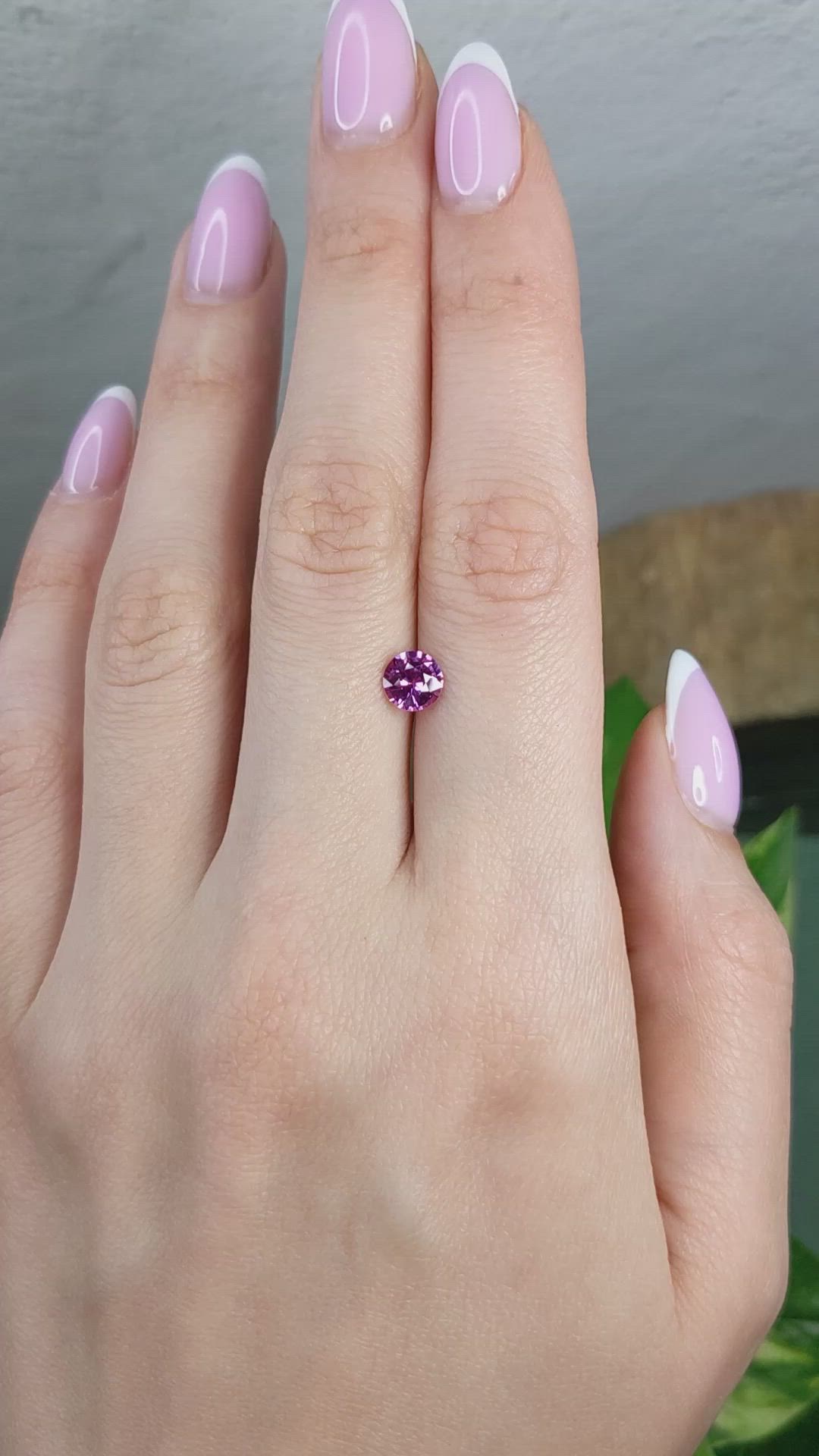 1.08 Ct. Pinkish Purple Sapphire from Madagascar Size Video