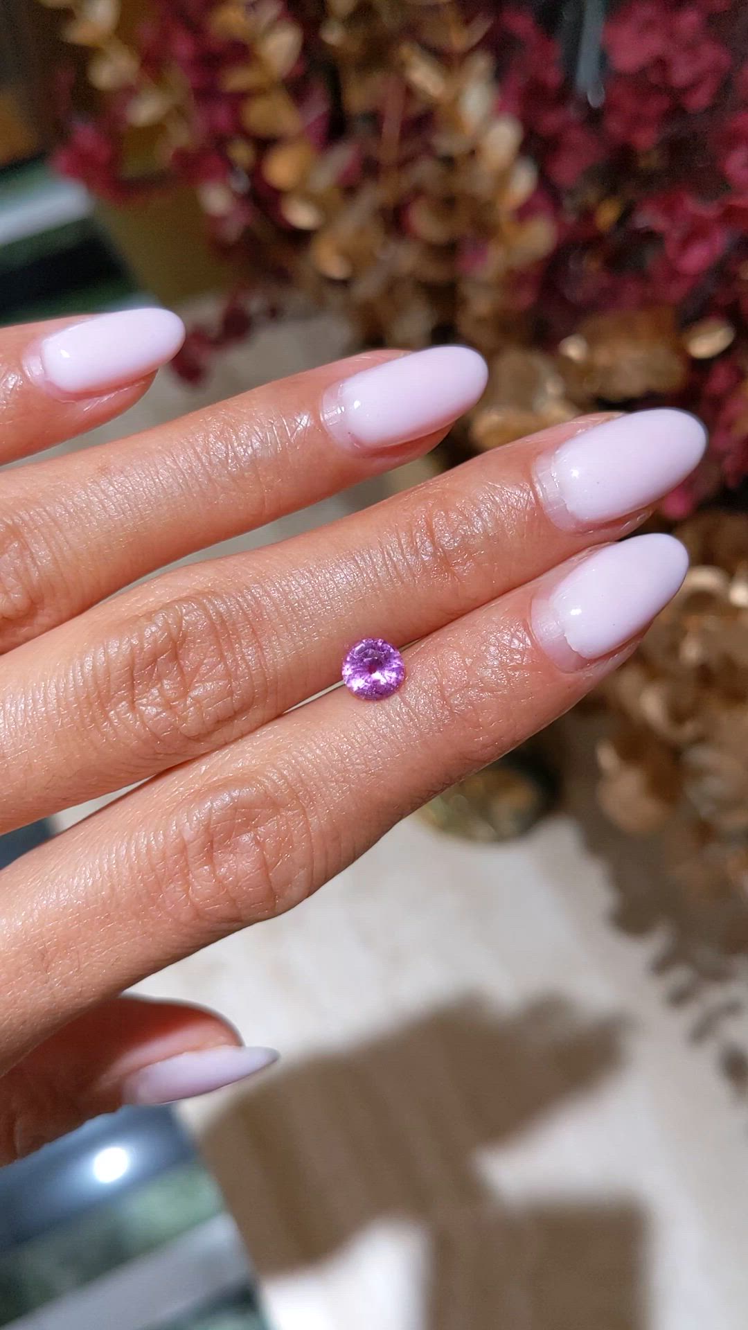 1.08 Ct. Pink Sapphire from Madagascar Size Video