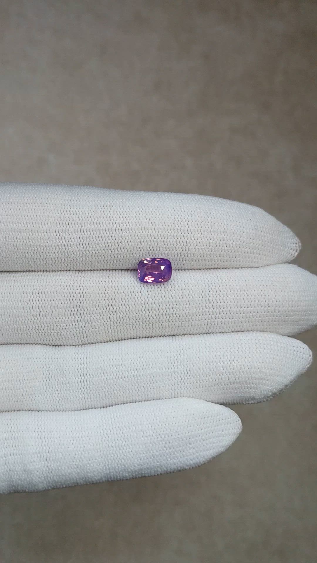 1.63 Ct. Pinkish Purple Sapphire from Madagascar Size Video