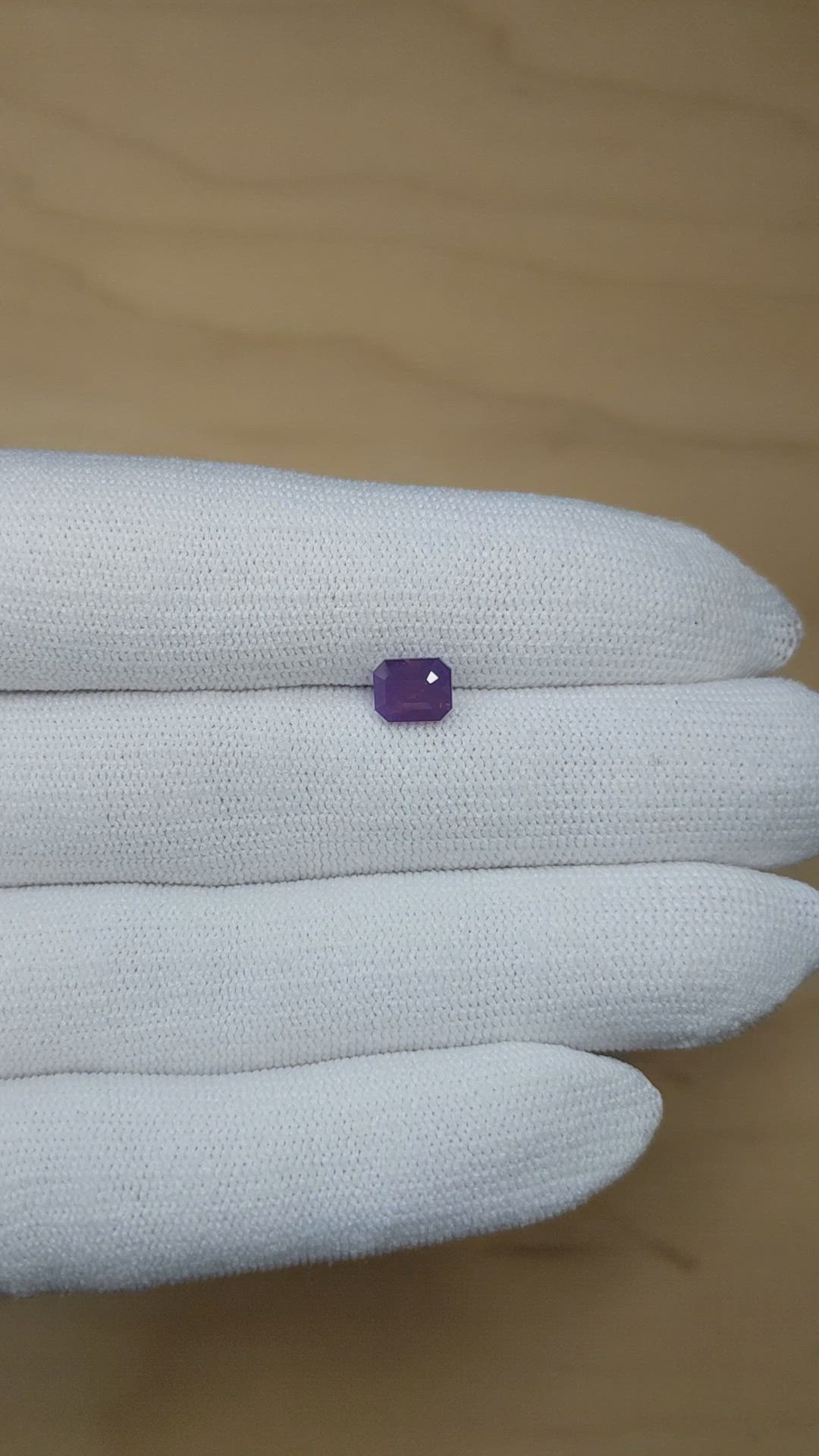 1.59 Ct. Pinkish Purple Sapphire from Madagascar Size Video