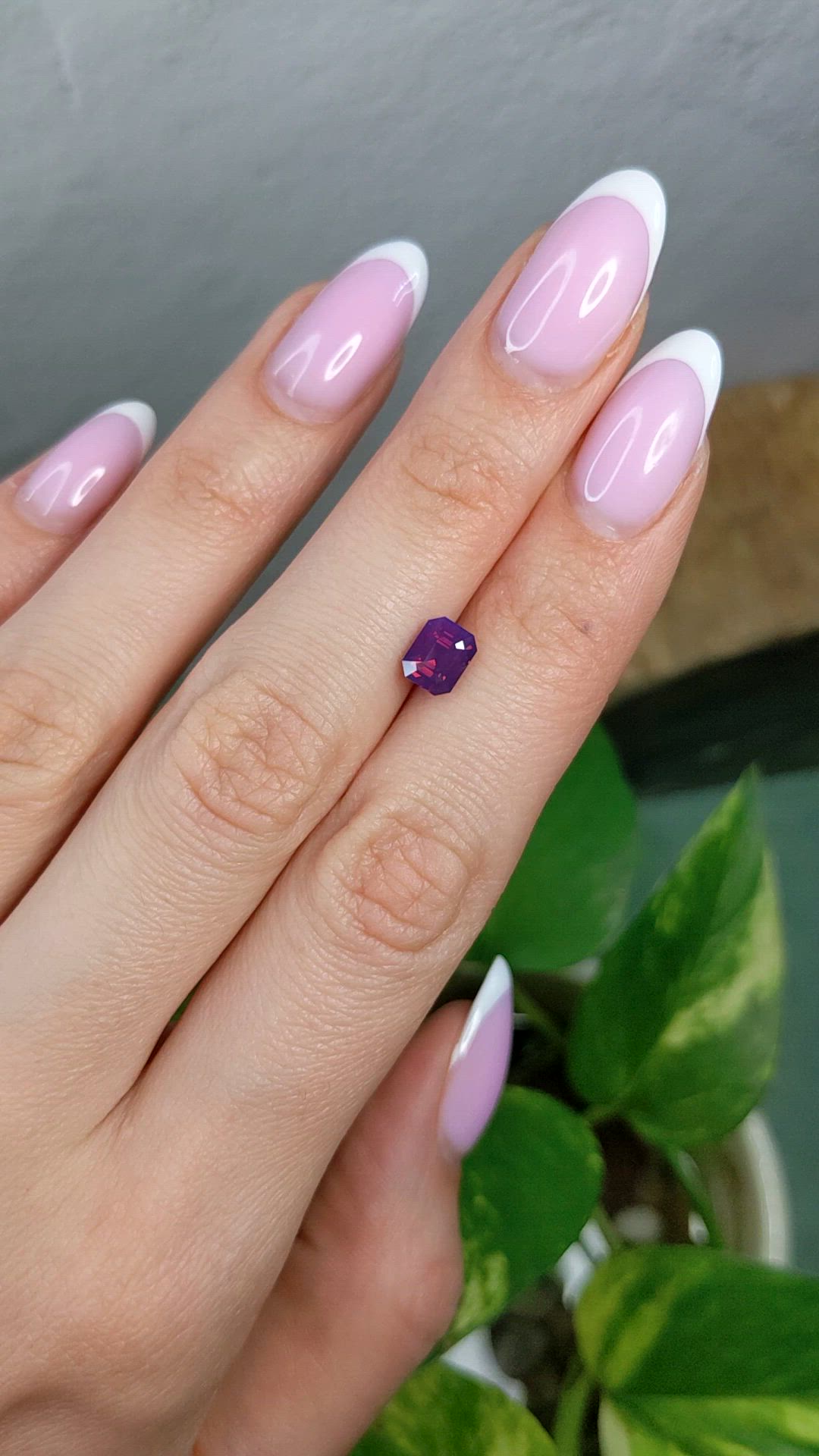 1.59 Ct. Pinkish Purple Sapphire from Madagascar Size Video