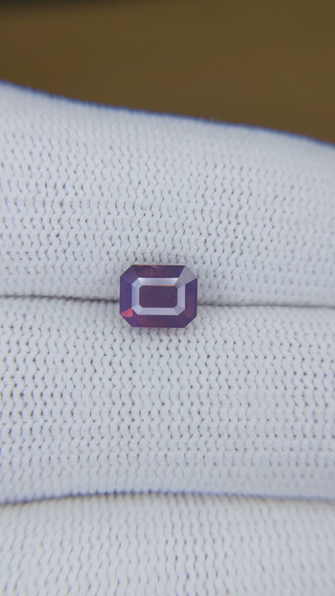 1.59 Ct. Pinkish Purple Sapphire from Madagascar Size Video