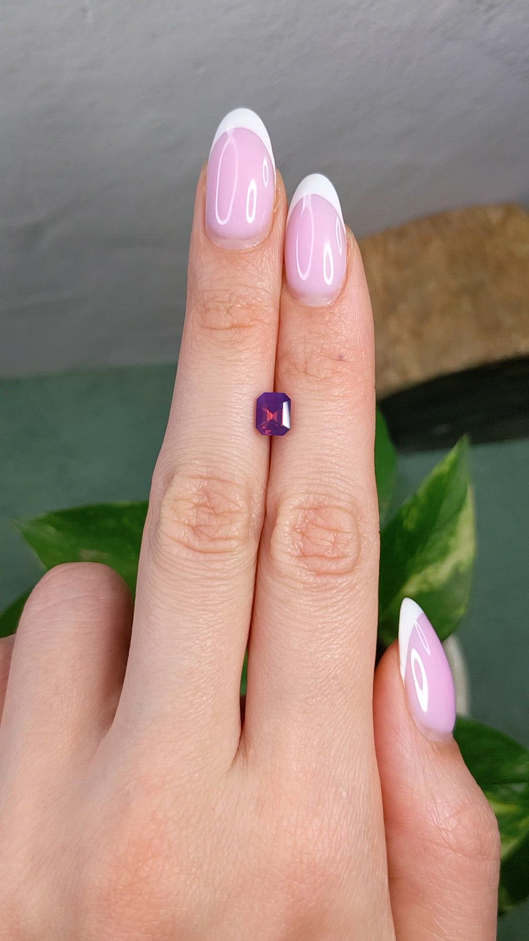 1.59 Ct. Pinkish Purple Sapphire from Madagascar Size Video