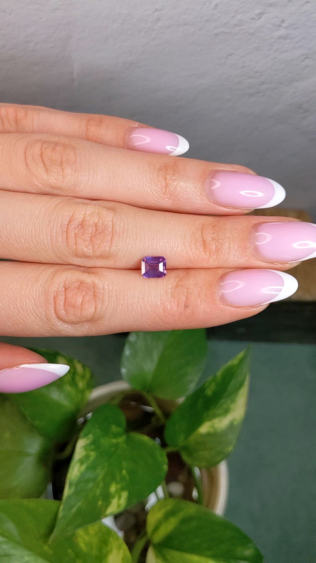 1.20 Ct. Pinkish Purple Sapphire from Madagascar Size Video