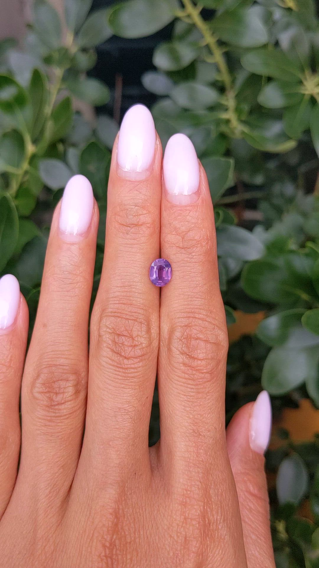 1.11 Ct. Pinkish Purple Sapphire from Madagascar Size Video