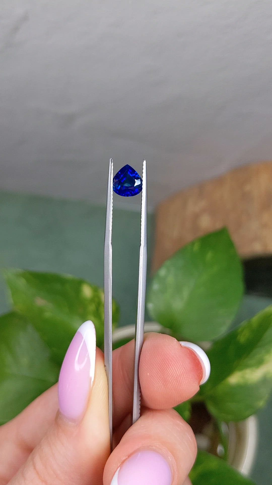 1.31 Ct. Blue Sapphire from Ceylon (Sri Lanka) Size Video