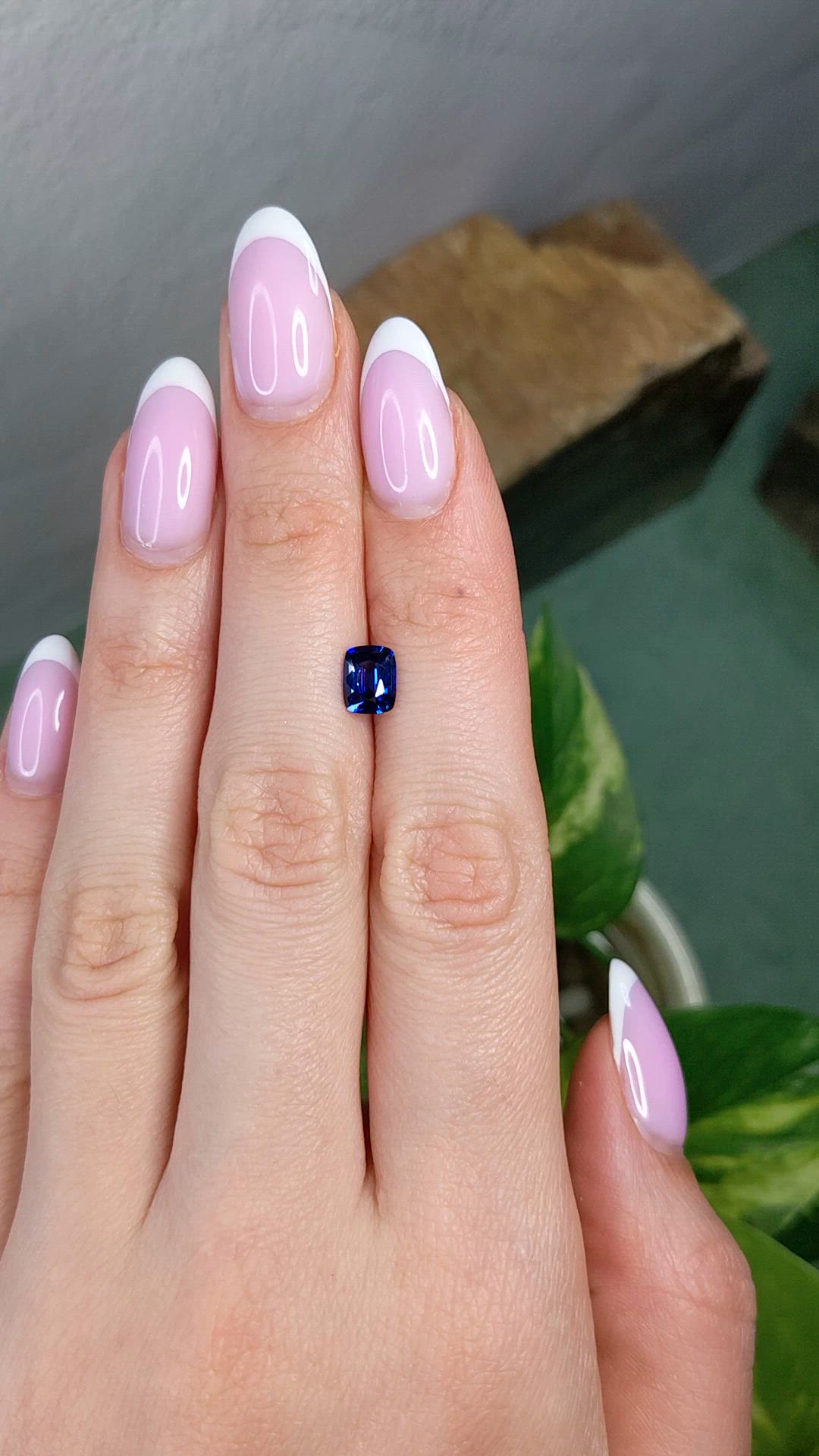 1.19 Ct. Blue Sapphire from Ceylon (Sri Lanka) Size Video